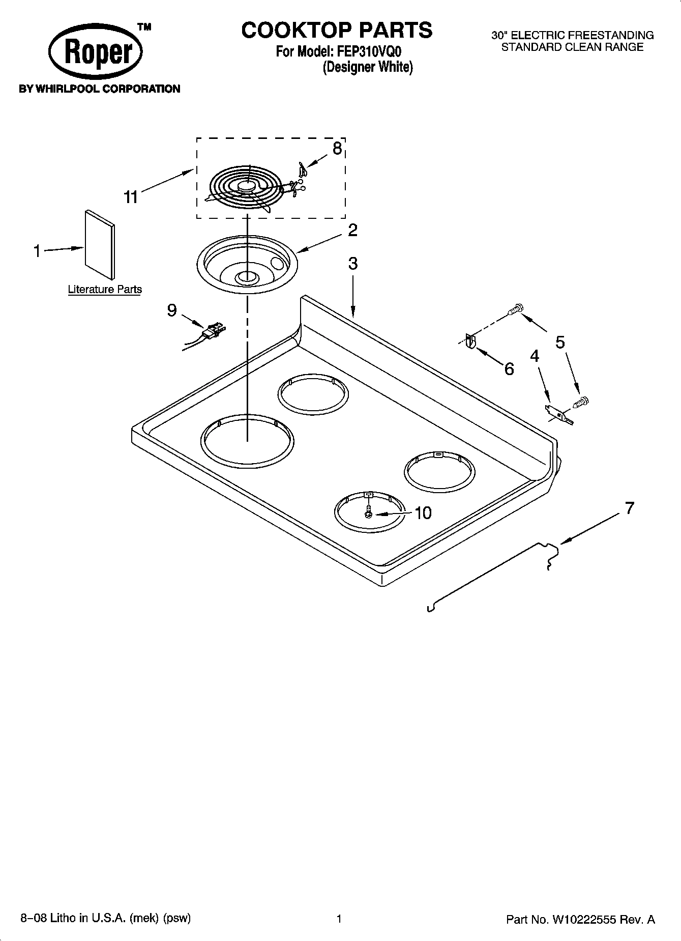 01 - COOKTOP PARTS