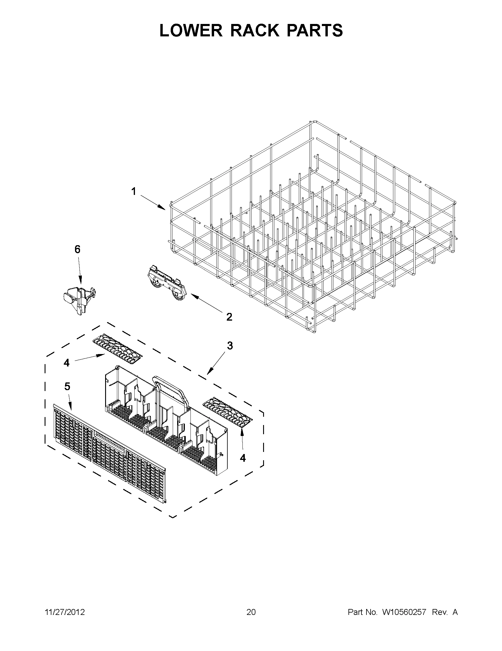 10 - LOWER RACK PARTS