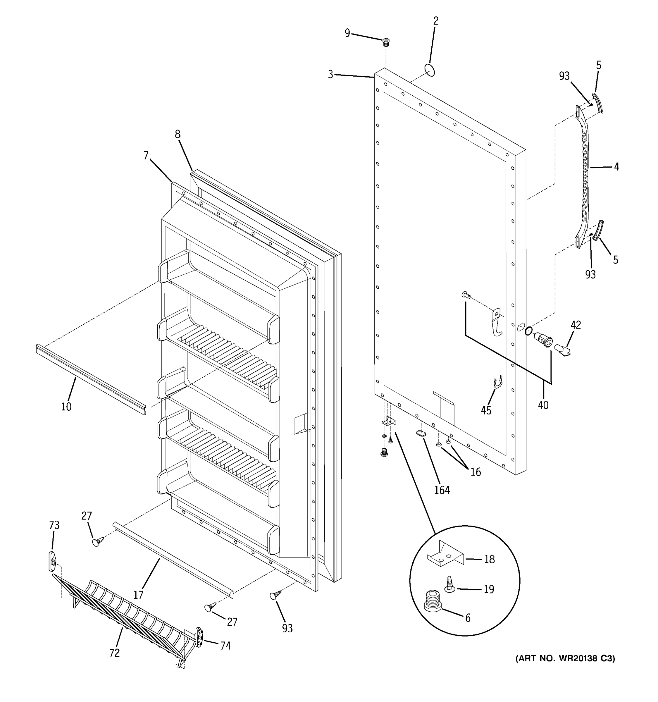 FREEZER DOOR