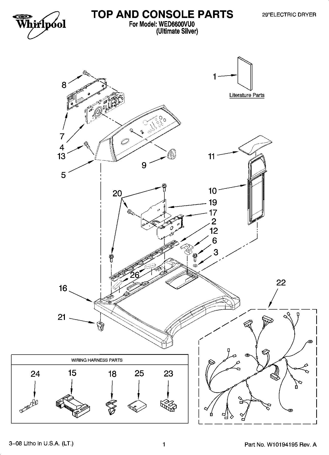01 - TOP AND CONSOLE PARTS