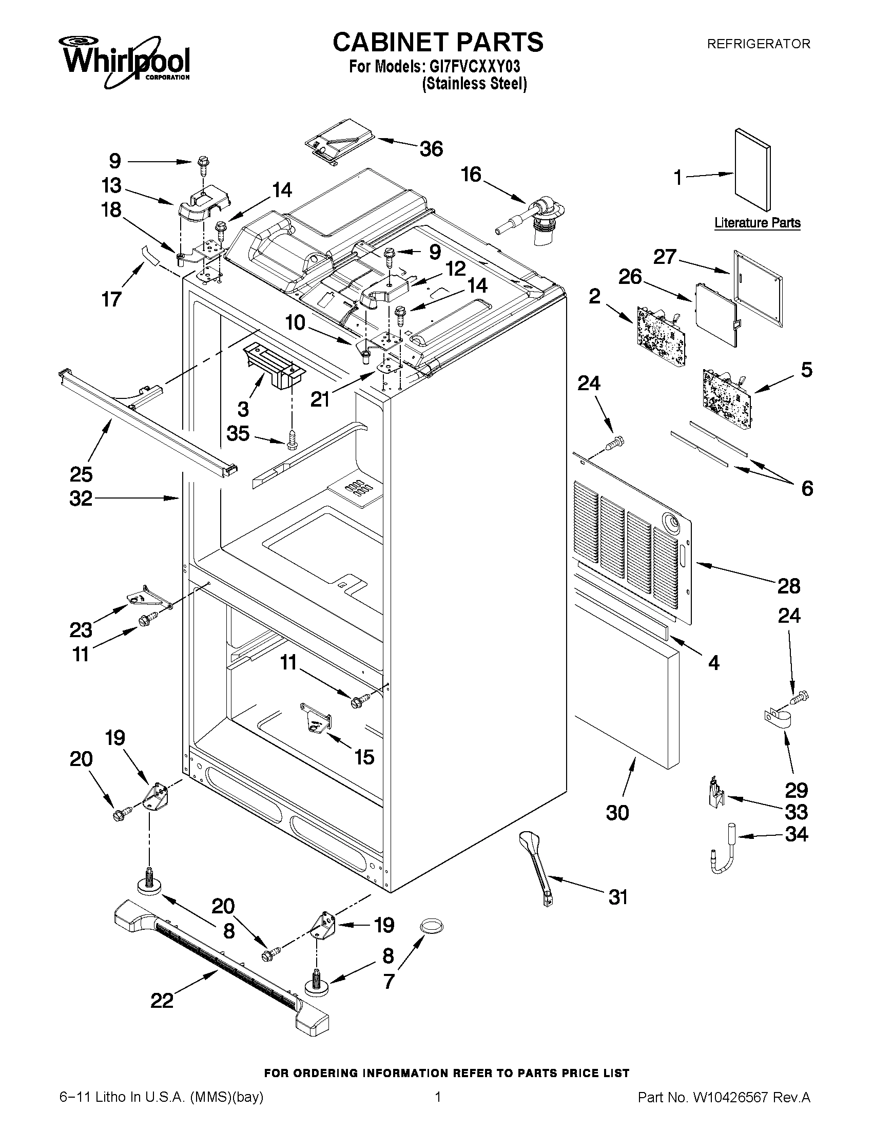 01 - CABINET PARTS