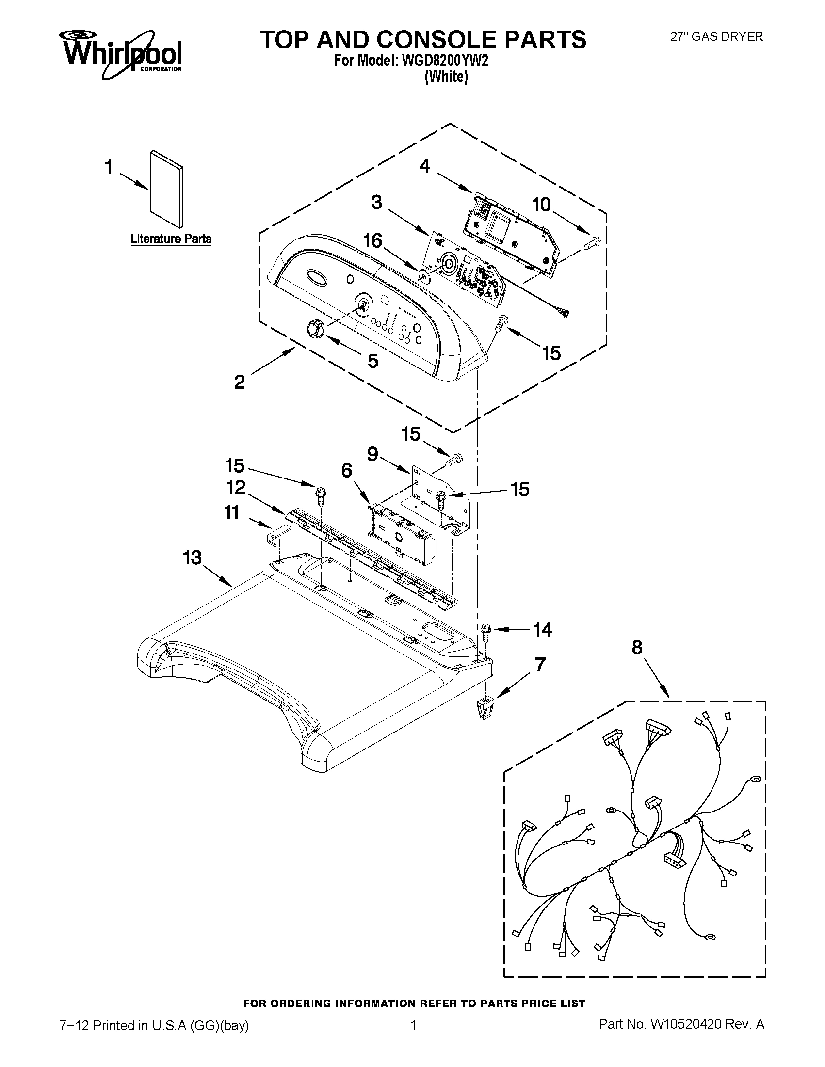 01 - TOP AND CONSOLE PARTS
