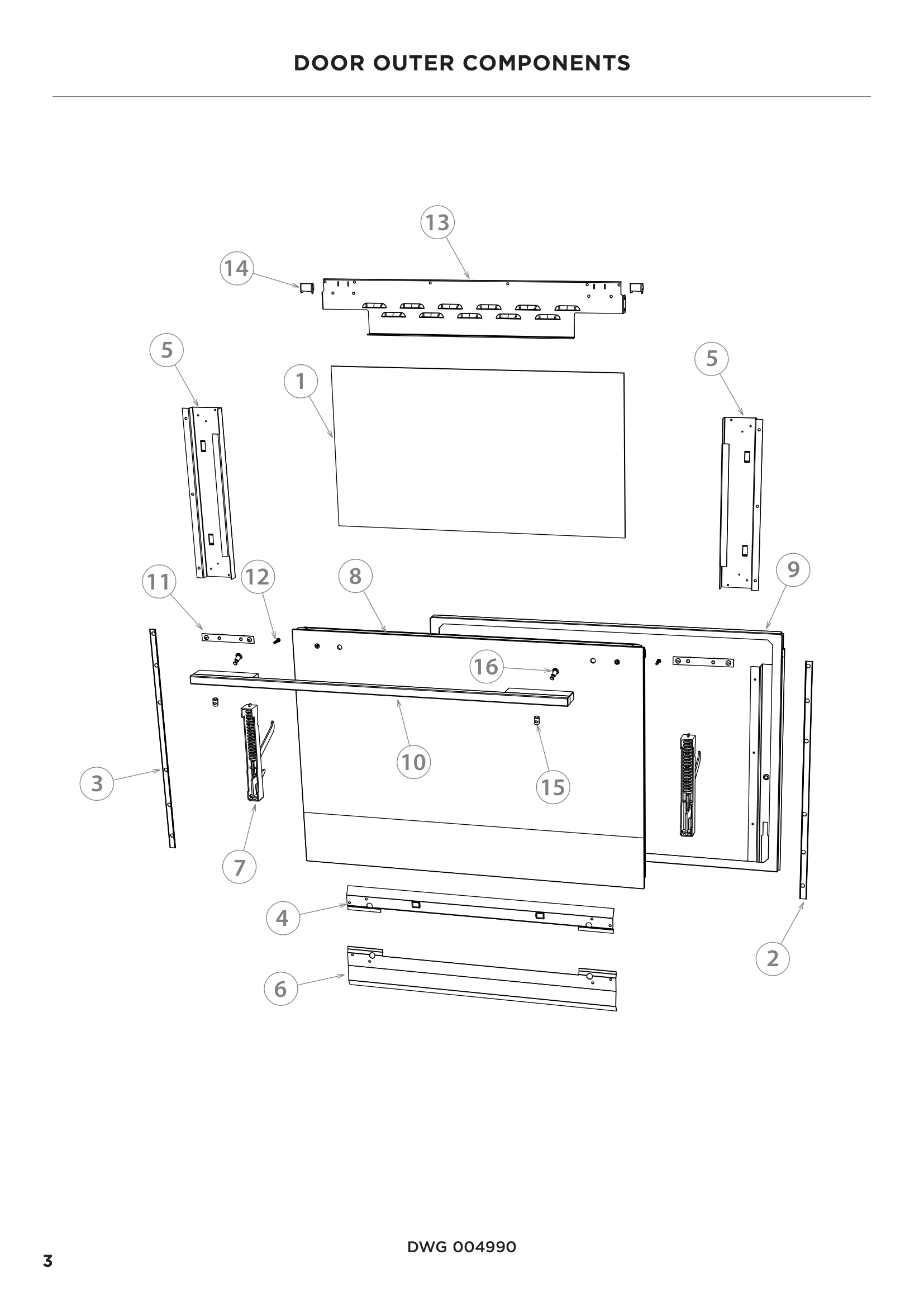 DOOR OUTER COMPONENTS