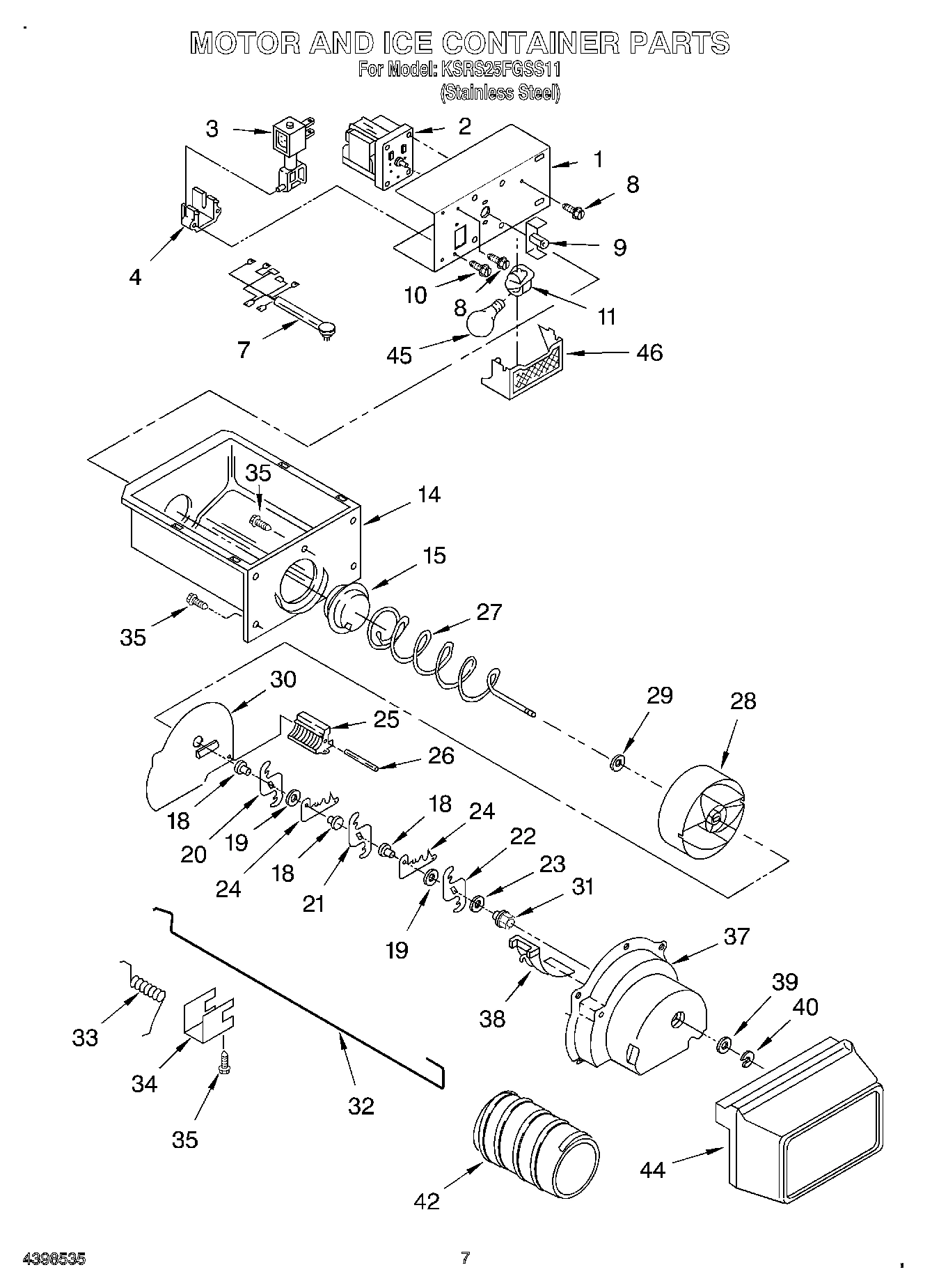 05 - MOTOR AND ICE CONTAINER