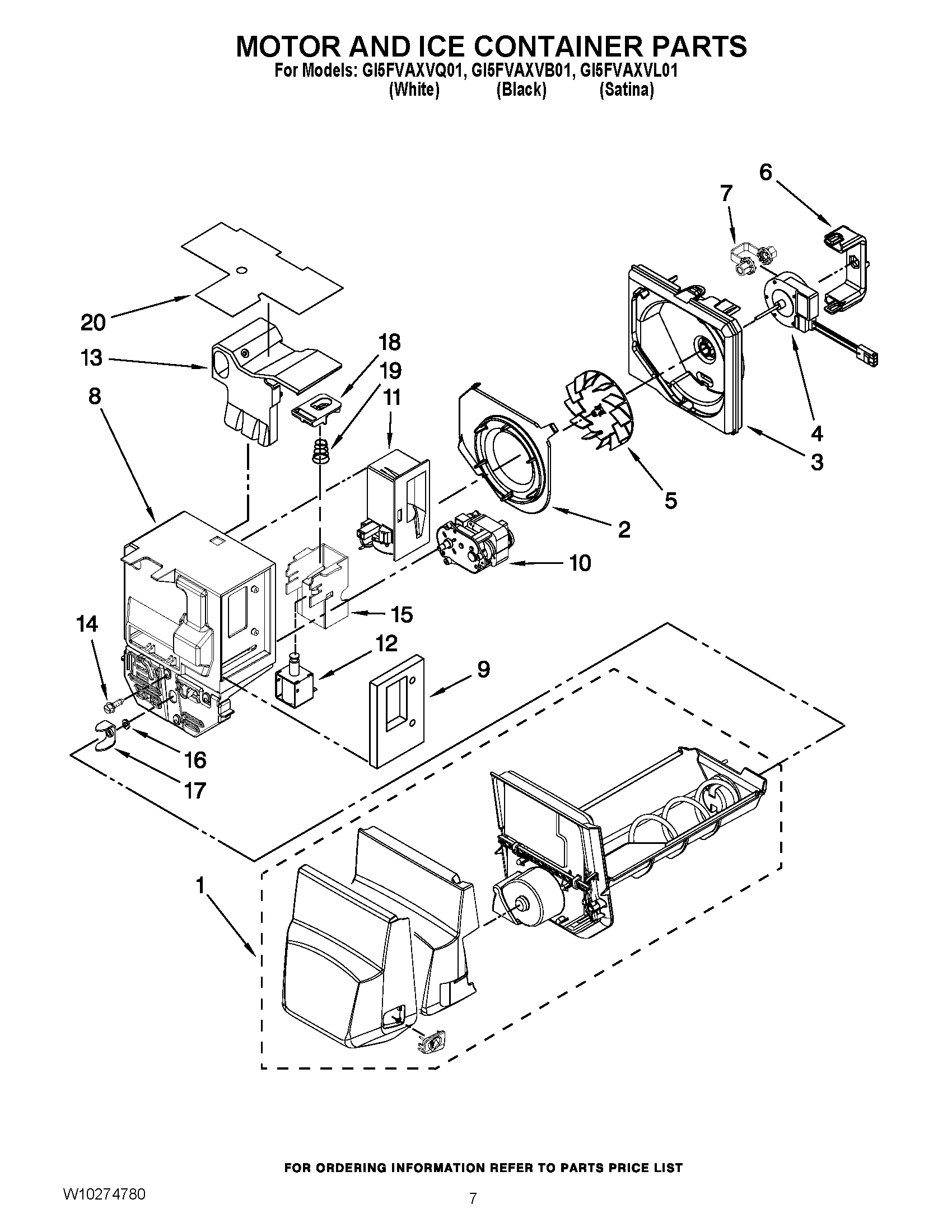 04 - MOTOR AND ICE CONTAINER PARTS