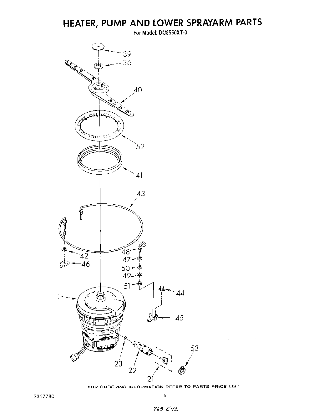 04 - HEATER, PUMP, AND LOWER SPRAY ARM