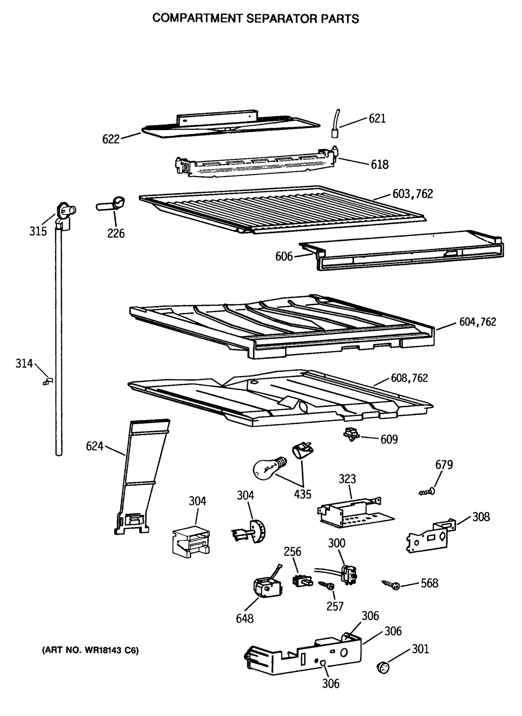 COMPARTMENT SEPARATOR PARTS
