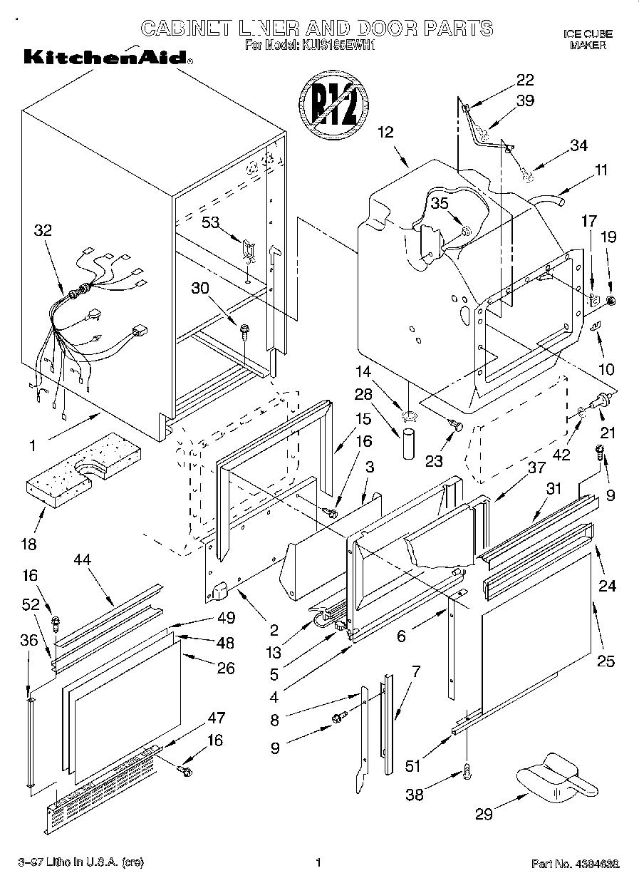 01 - CABINET LINER AND DOOR, LITERATURE