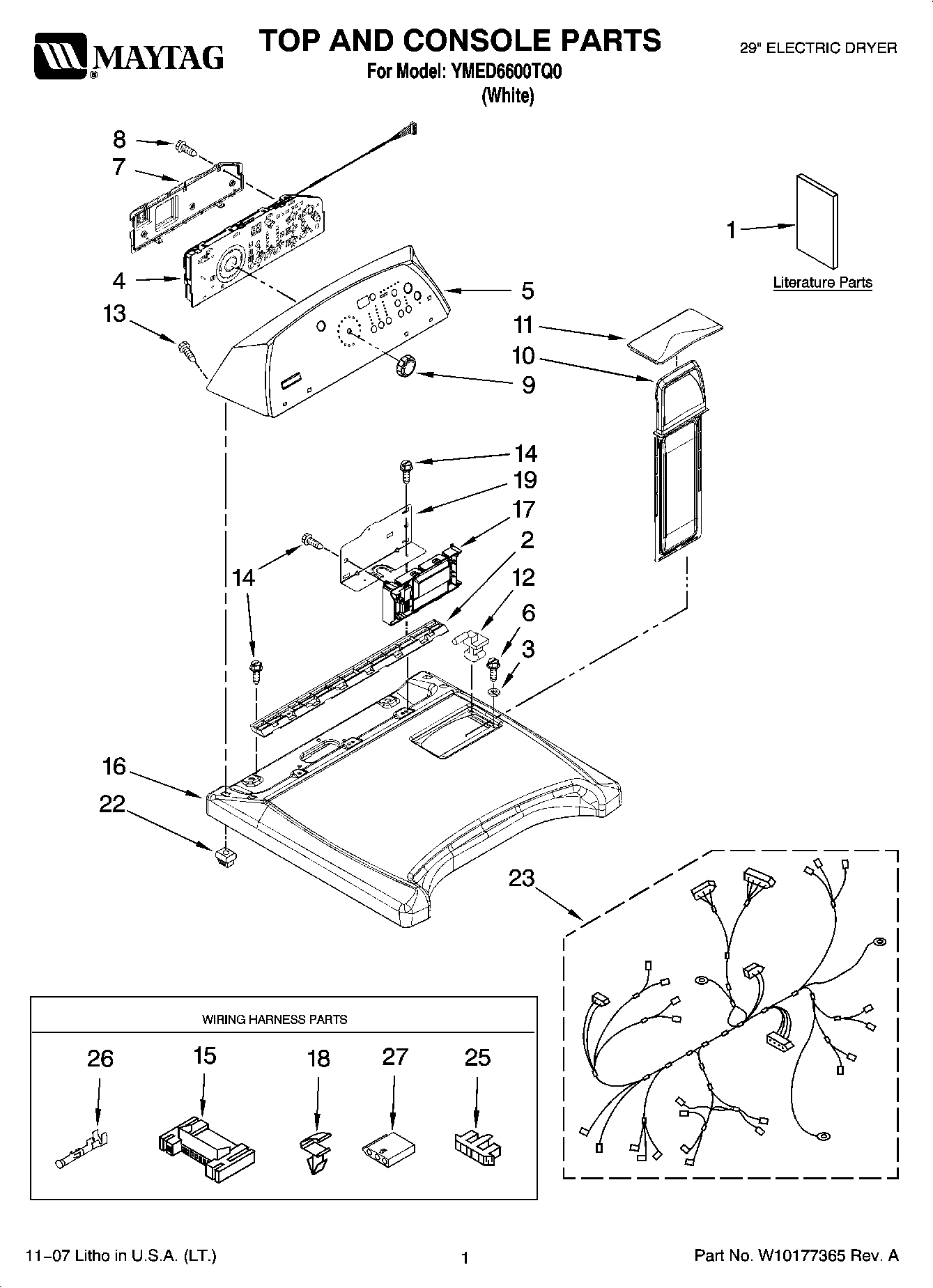 01 - TOP AND CONSOLE PARTS