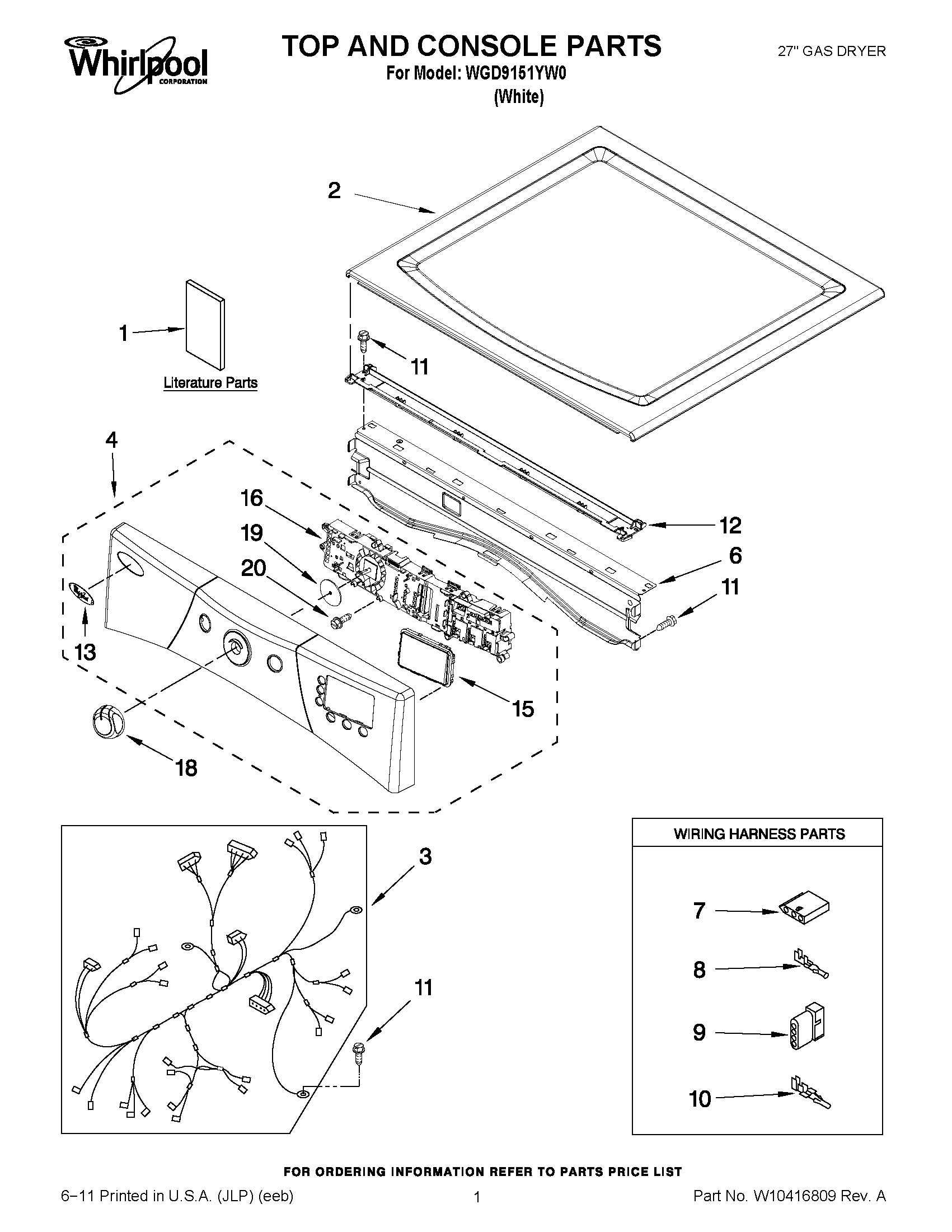 01 - TOP AND CONSOLE PARTS