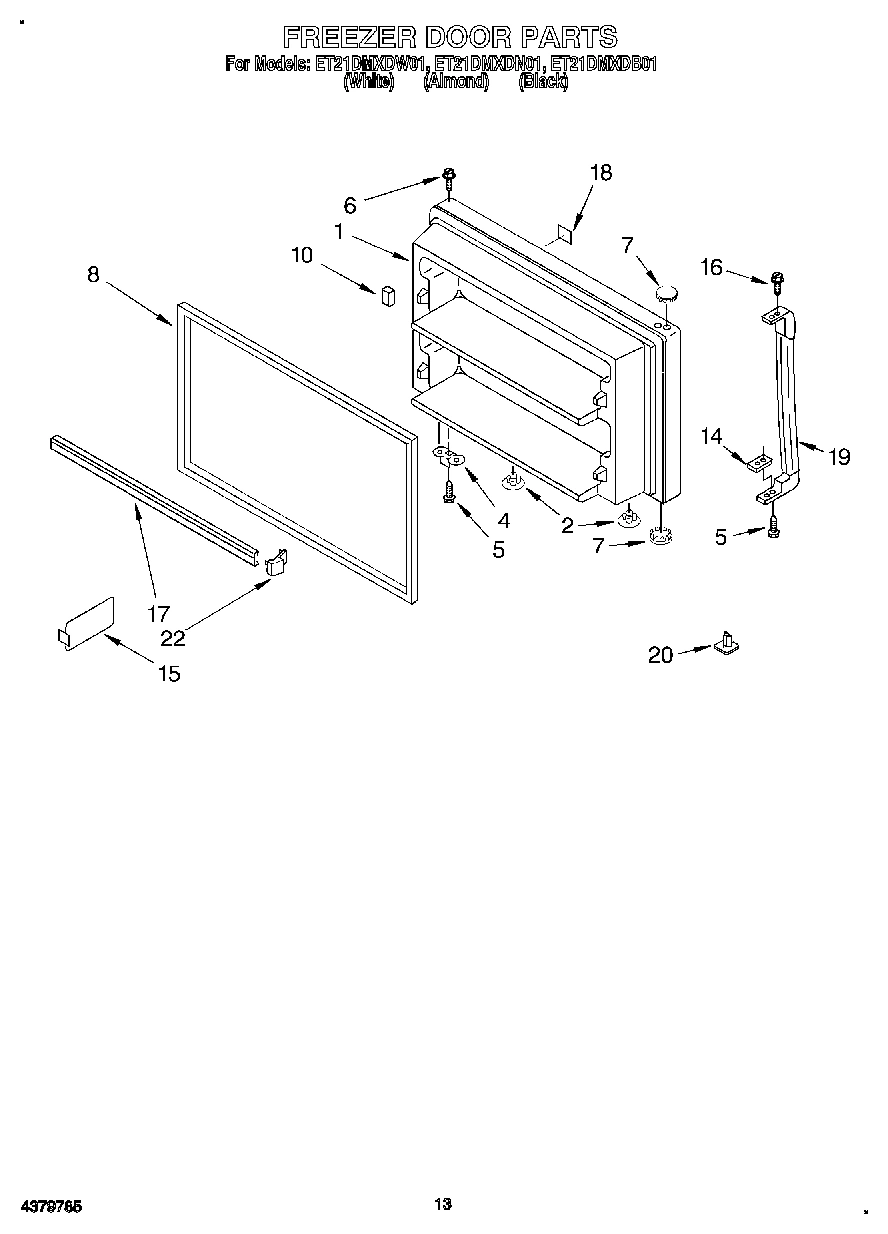 07 - FREEZER DOOR, LIT/OPTIONAL