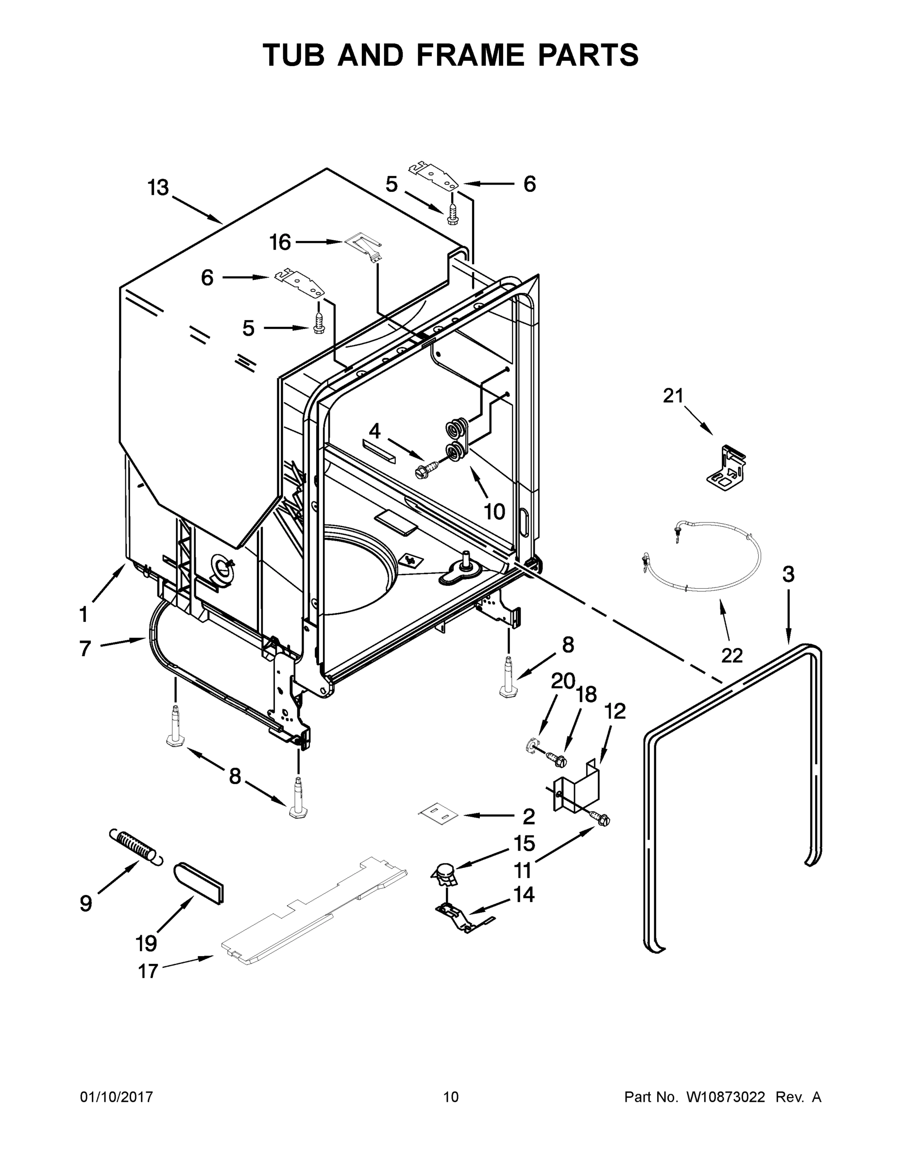 06 - TUB AND FRAME PARTS