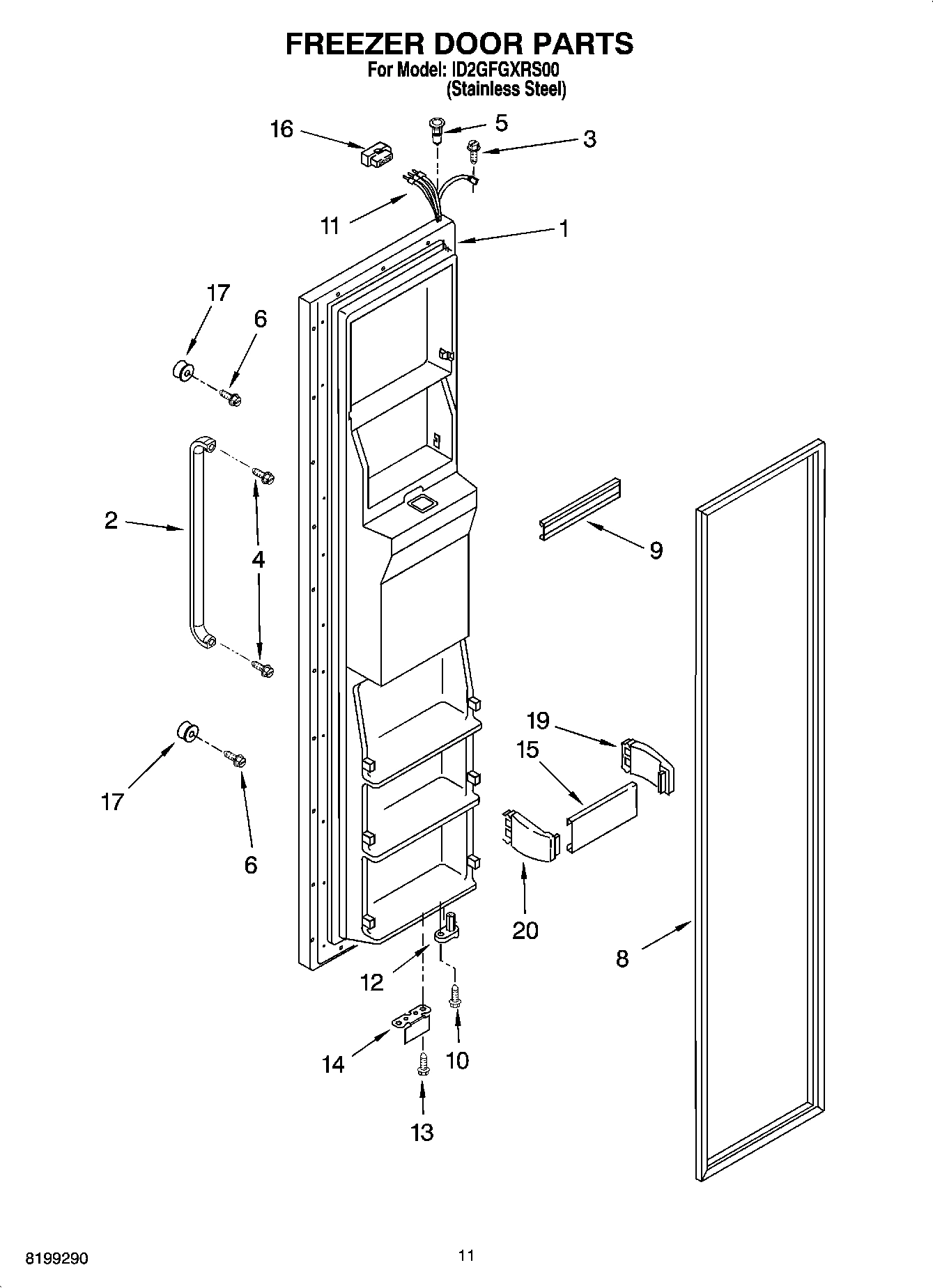 08 - FREEZER DOOR PARTS