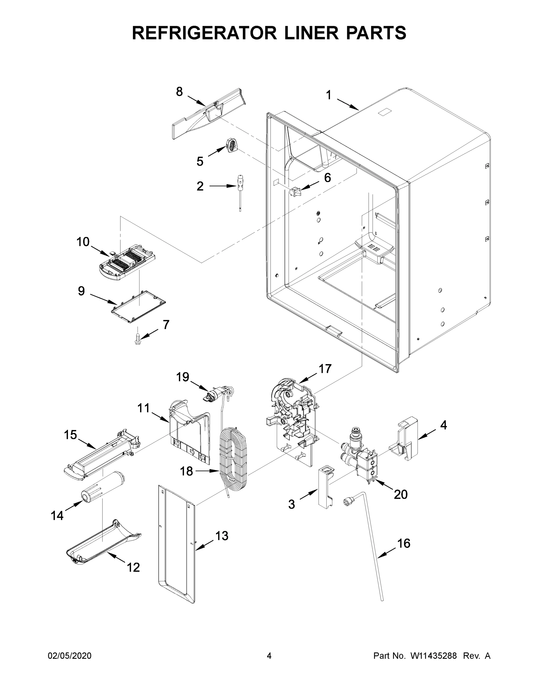 03 - REFRIGERATOR LINER PARTS