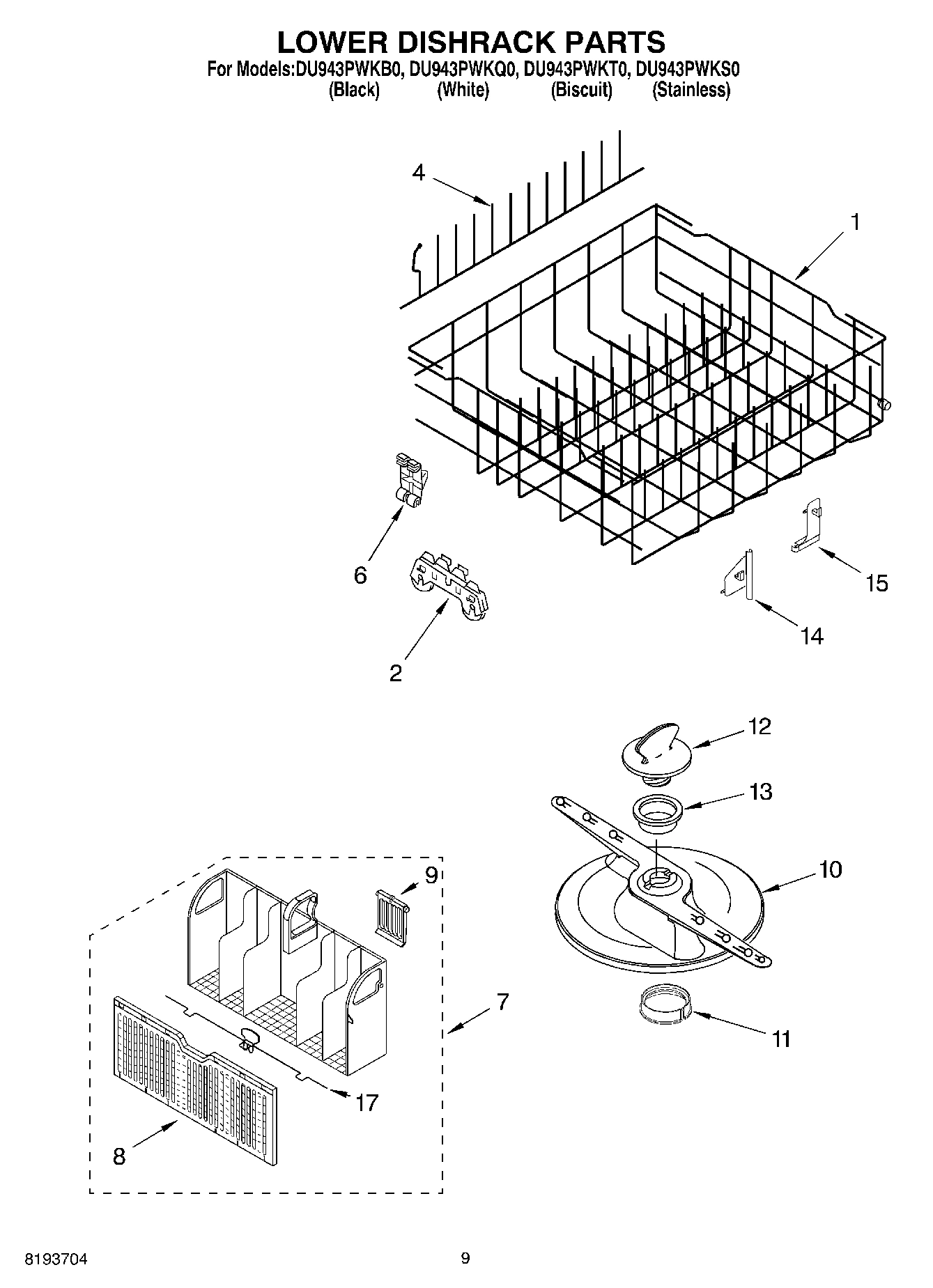 06 - LOWER DISHRACK PARTS