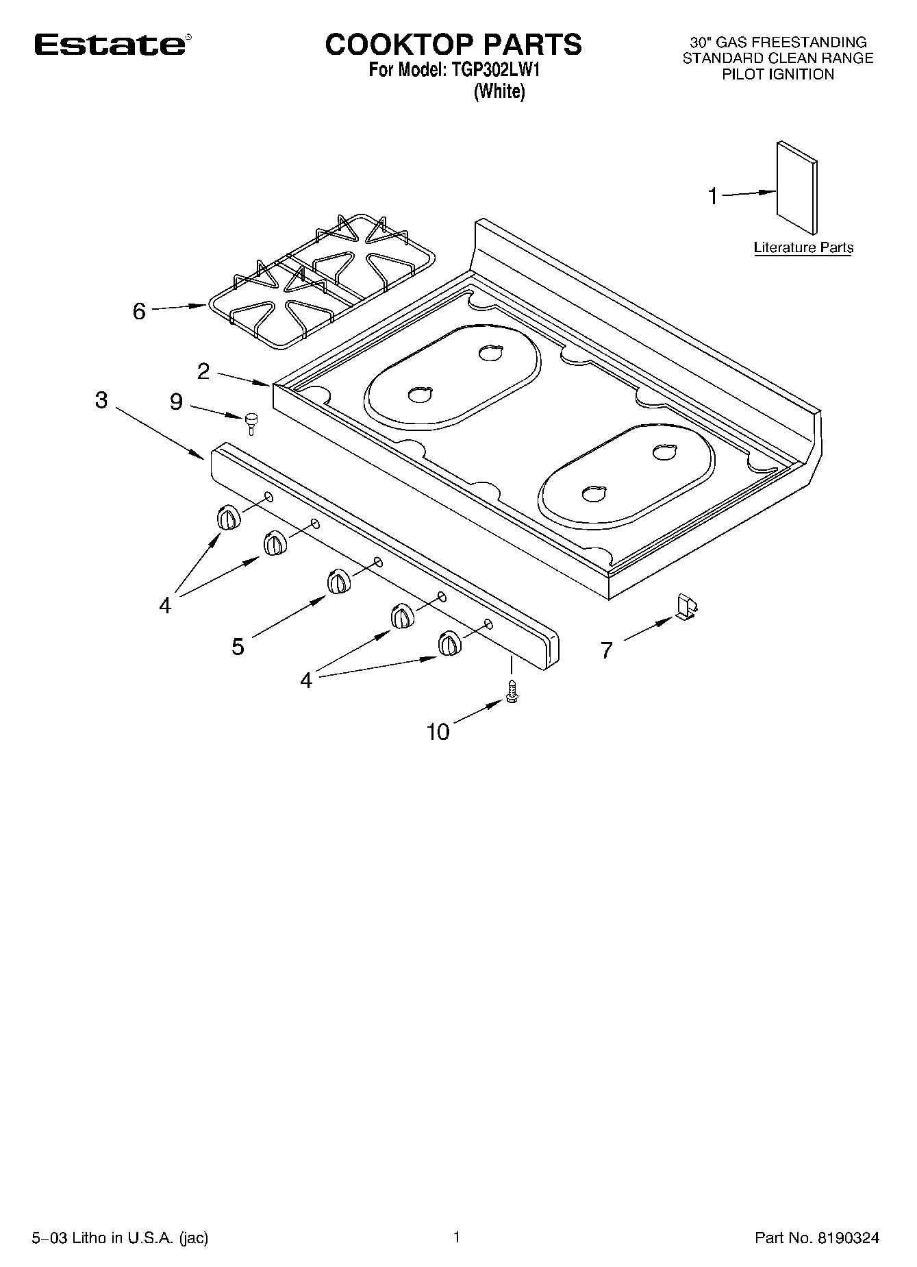 01 - COOKTOP PARTS