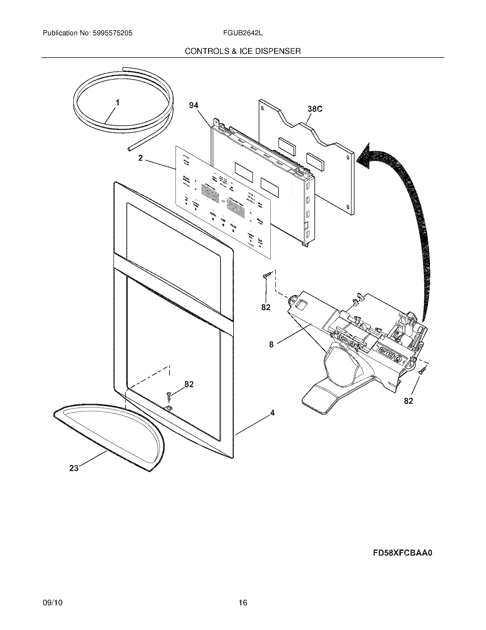 13 - CONTROLS & ICE DISPENSER