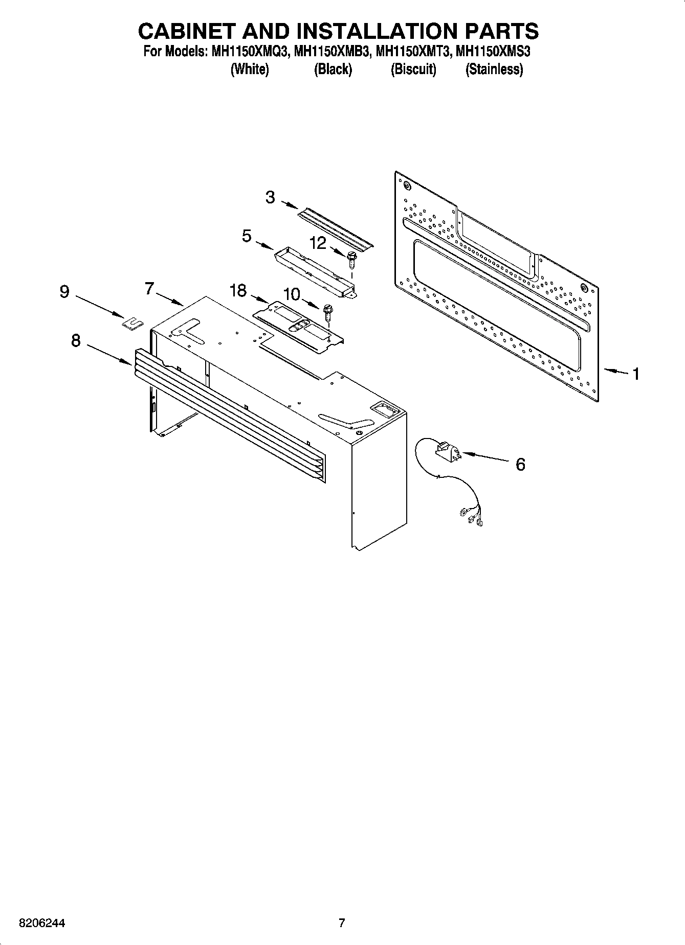 06 - CABINET AND INSTALLATION PARTS