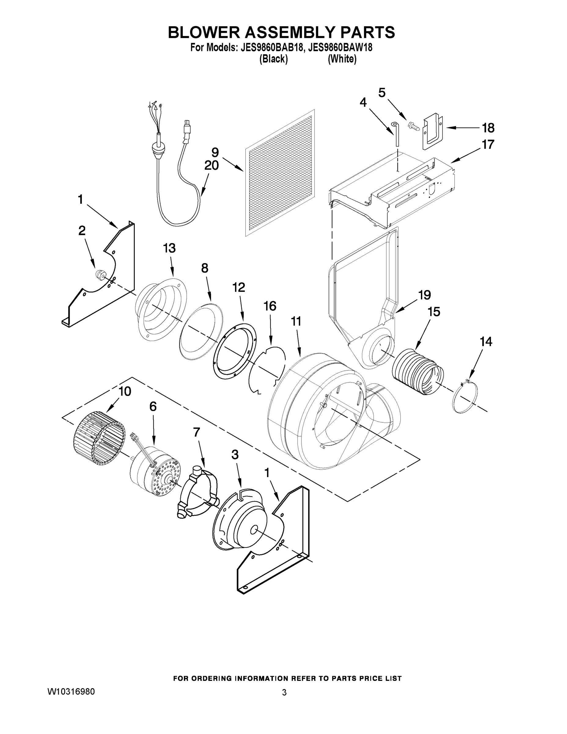 03 - BLOWER ASSEMBLY PARTS