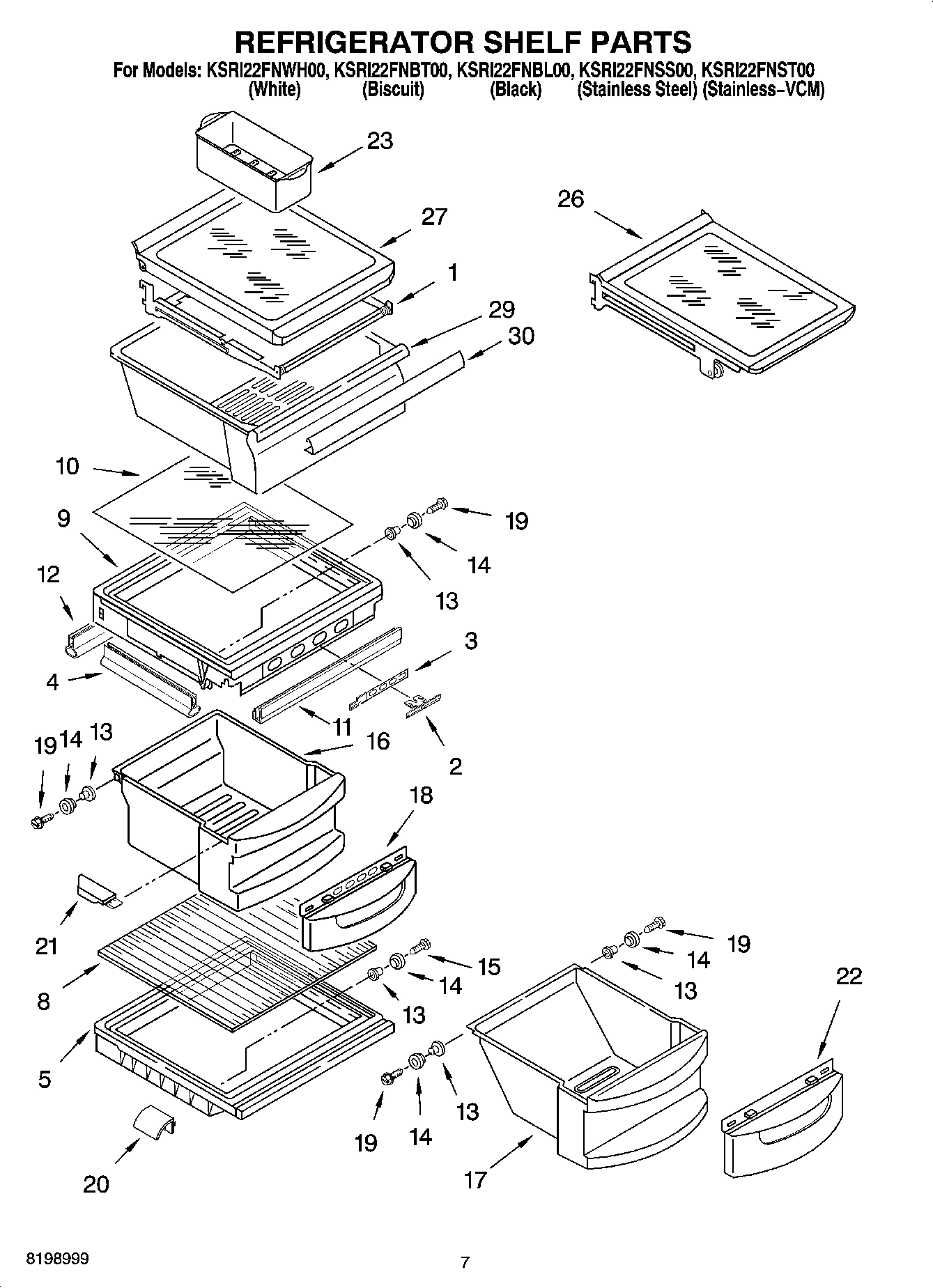 05 - REFRIGERATOR SHELF PARTS
