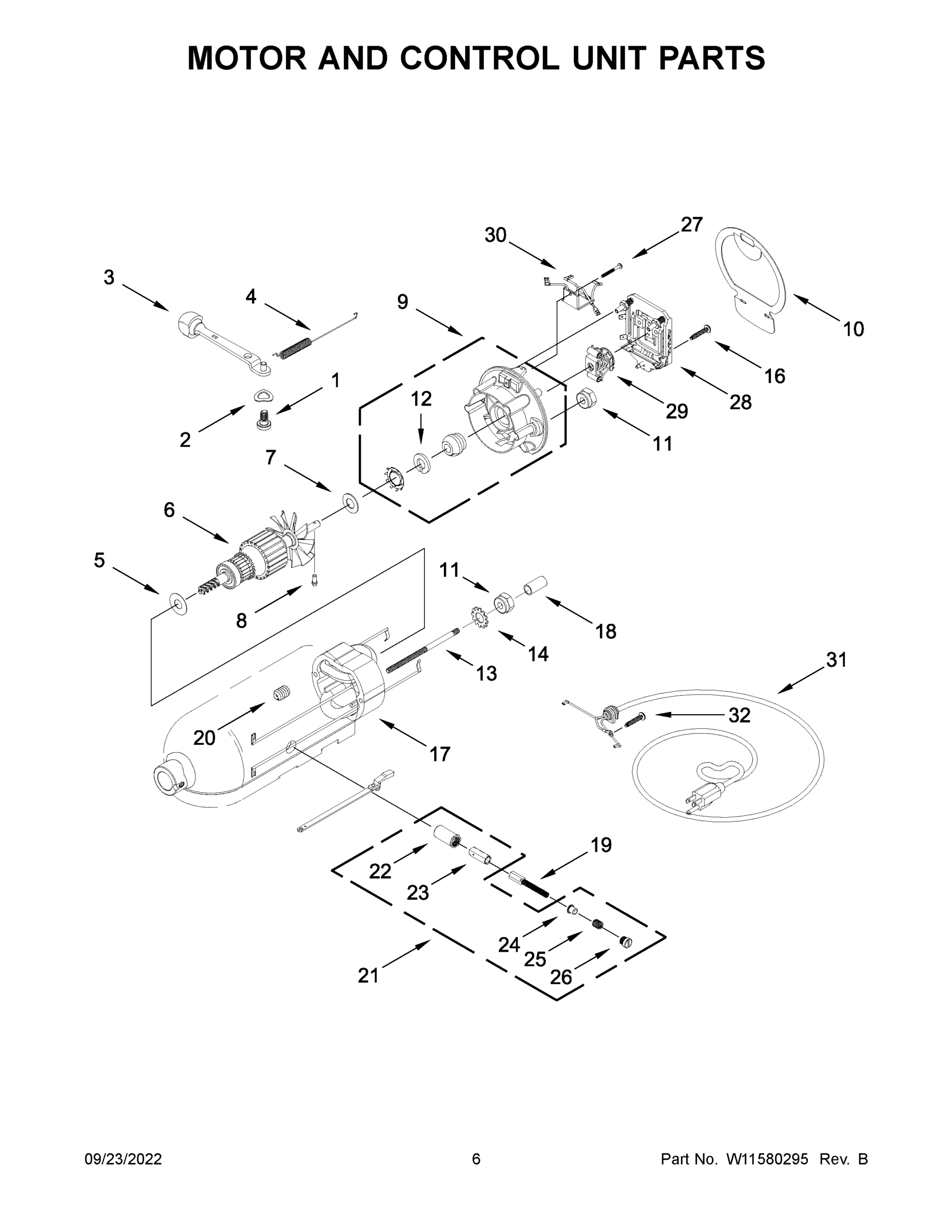 04 - MOTOR AND CONTROL UNIT PARTS