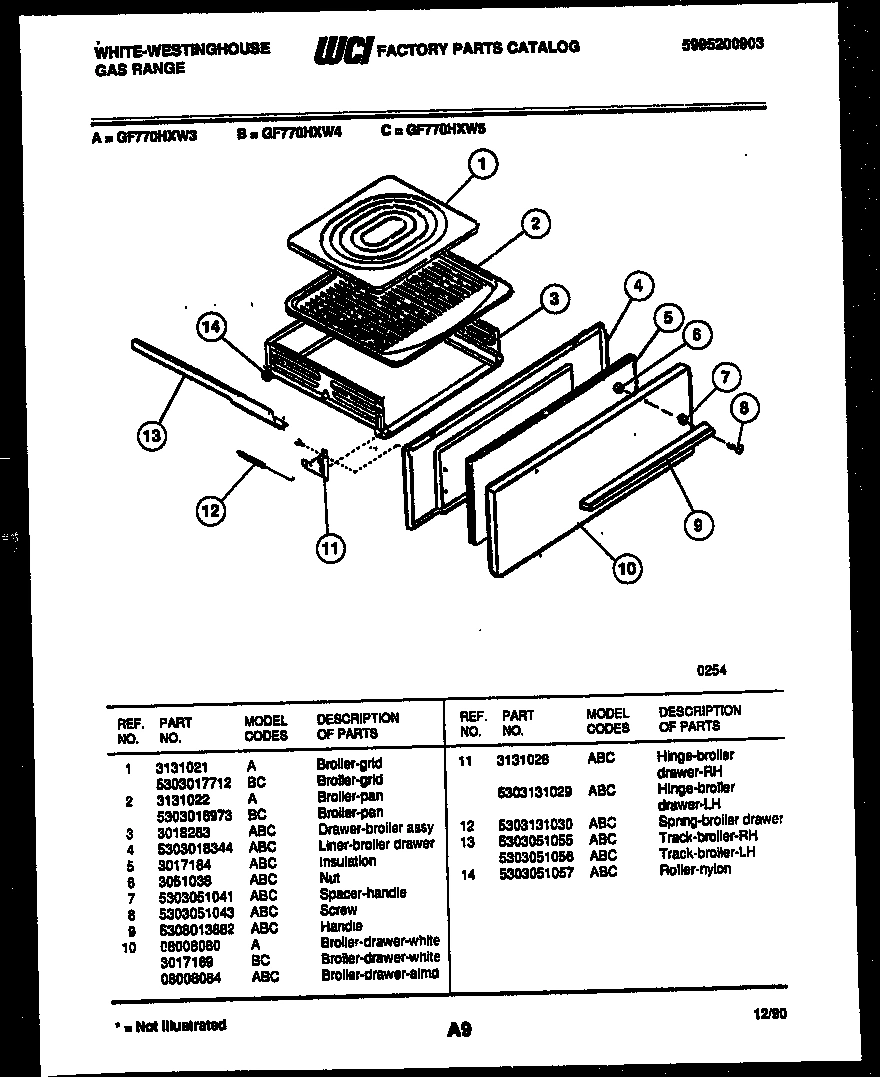 07 - BROILER DRAWER PARTS