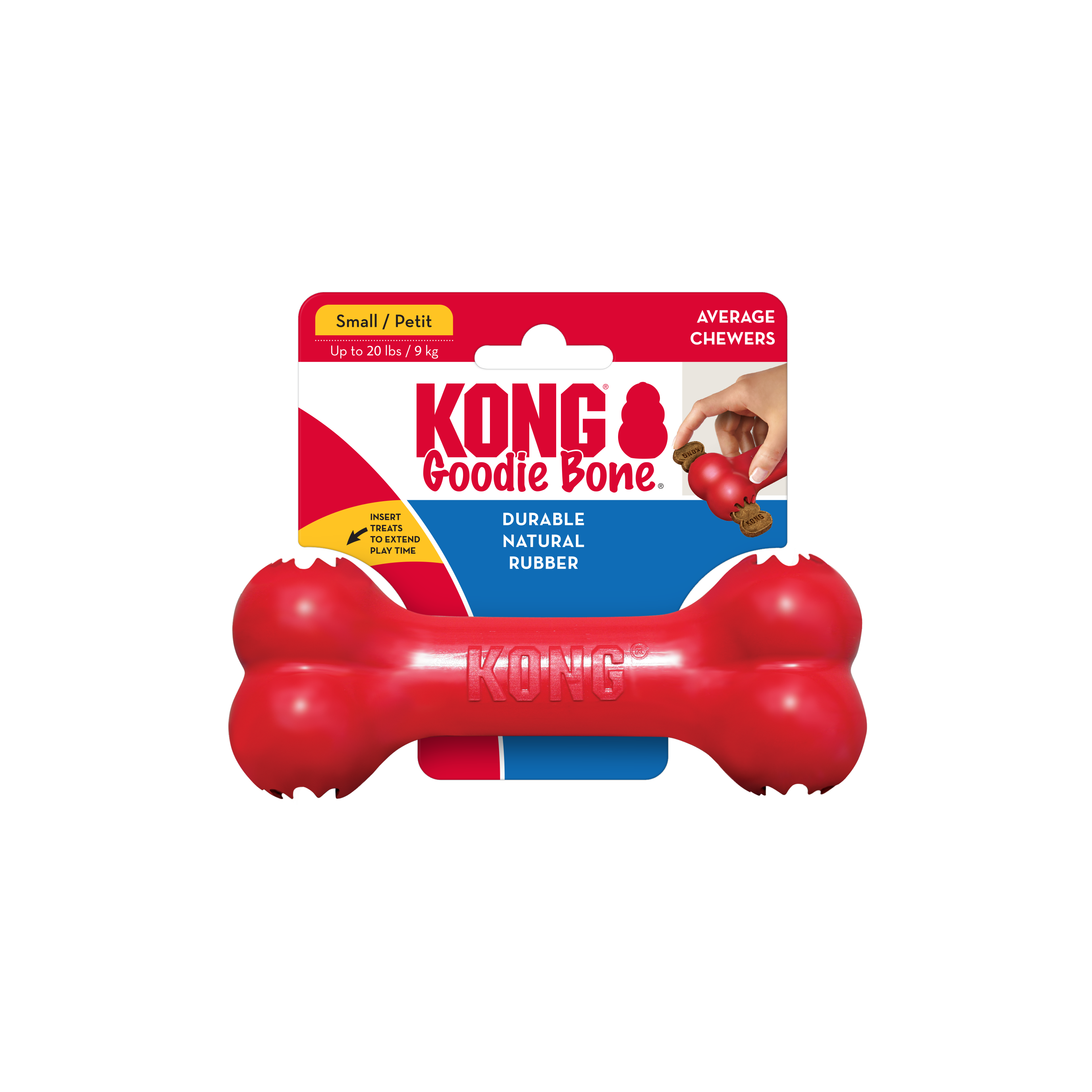 KONG GOODIE BONE TREAT DISPENSER FOR DOGS SMALL - Maxwell's of Chelmsford