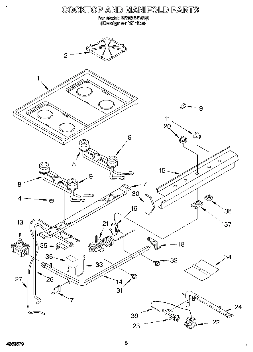 04 - COOKTOP AND MANIFOLD, LIT/OPTIONAL
