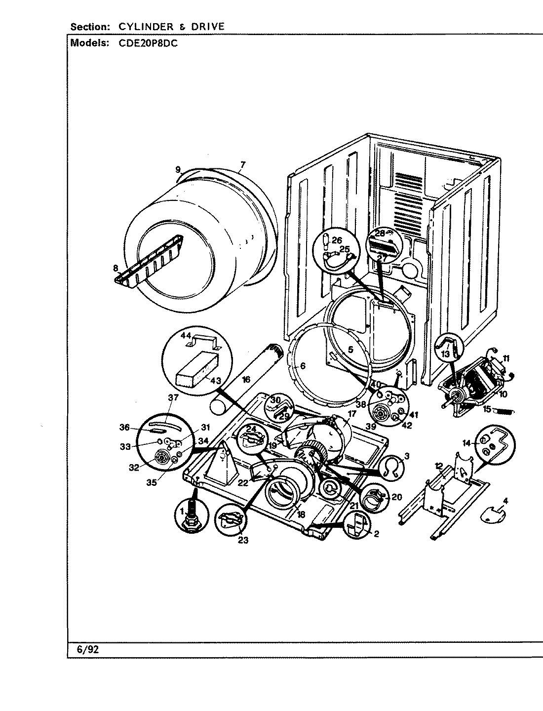 02 - CYLINDER & DRIVE (CDE20P8DC)