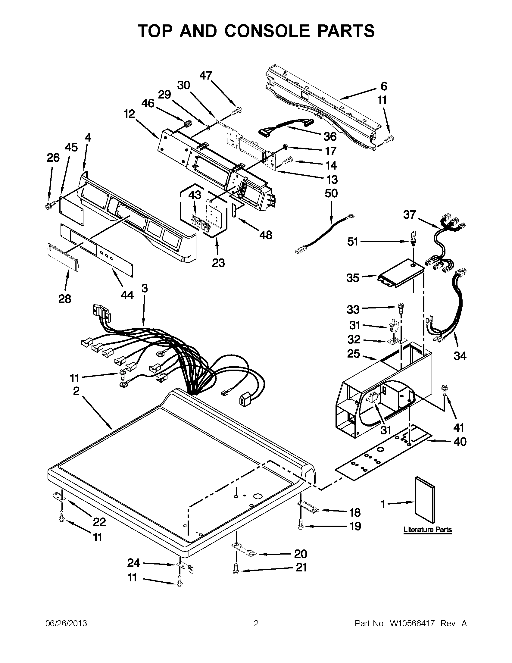 01 - TOP AND CONSOLE PARTS