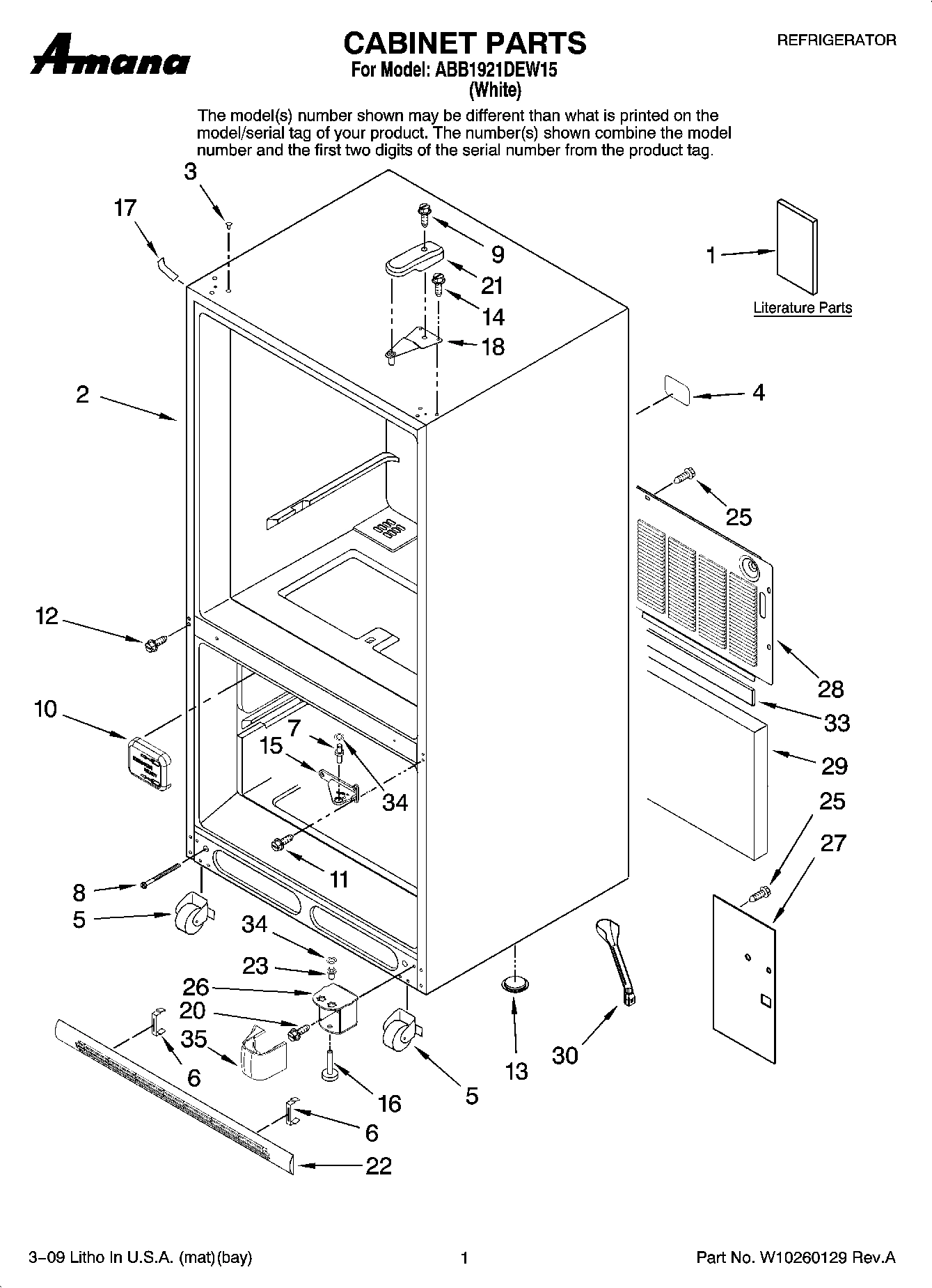 01 - CABINET PARTS