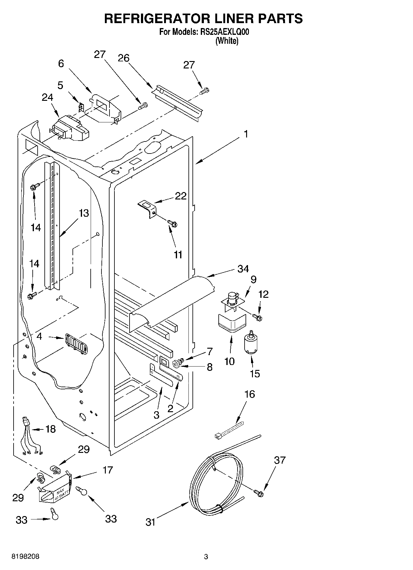 02 - REFRIGERATOR LINER PARTS