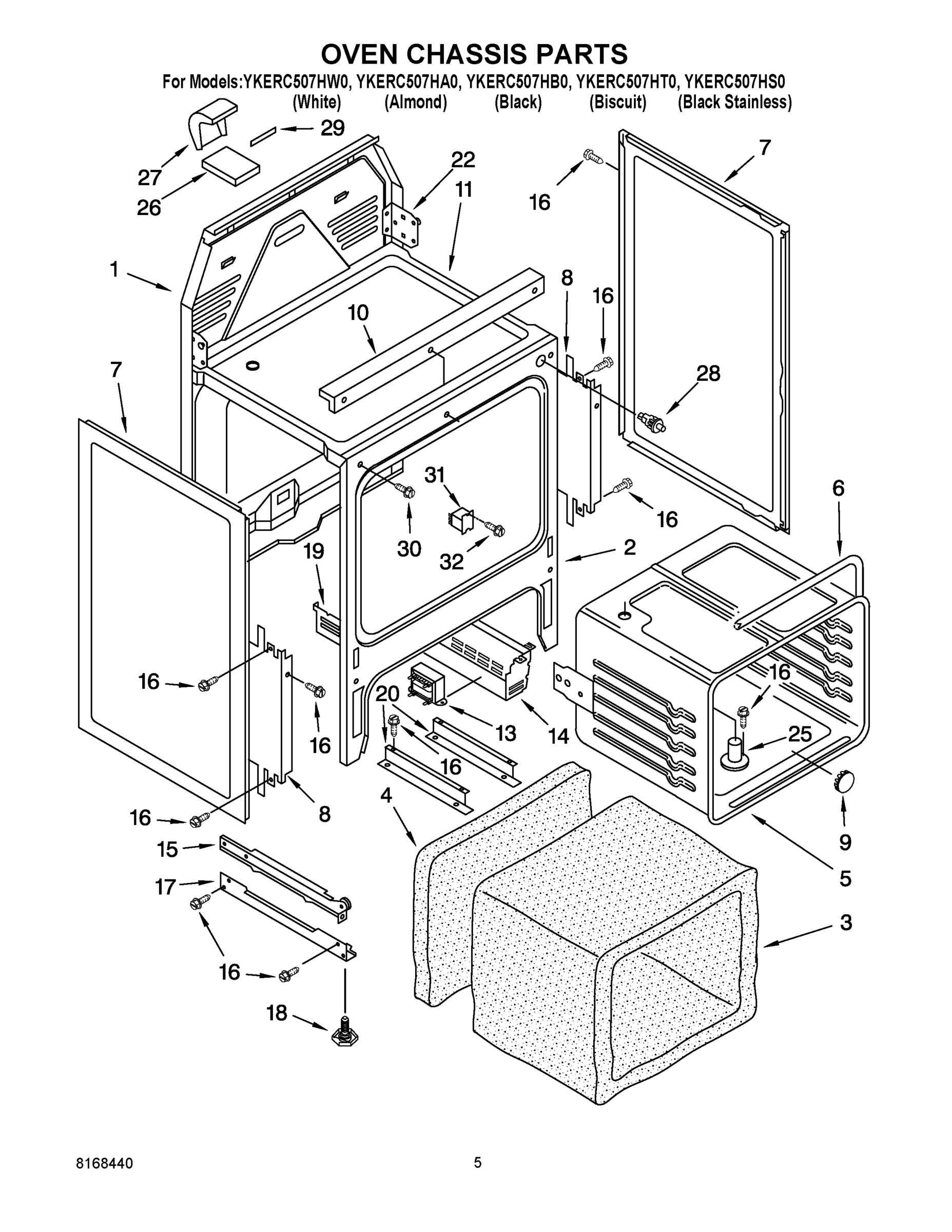 05 - OVEN CHASSIS PARTS