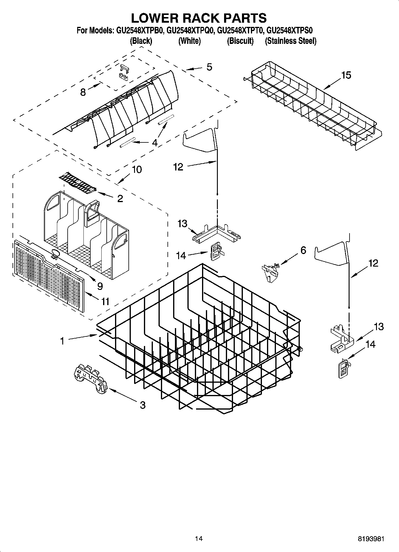 11 - LOWER RACK PARTS