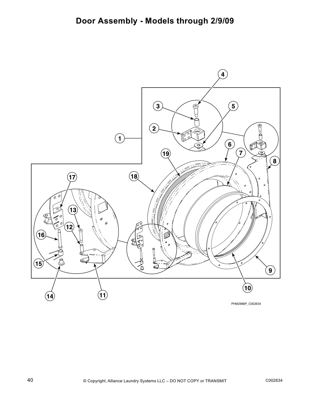 Door Assembly - Models through 2/9/09