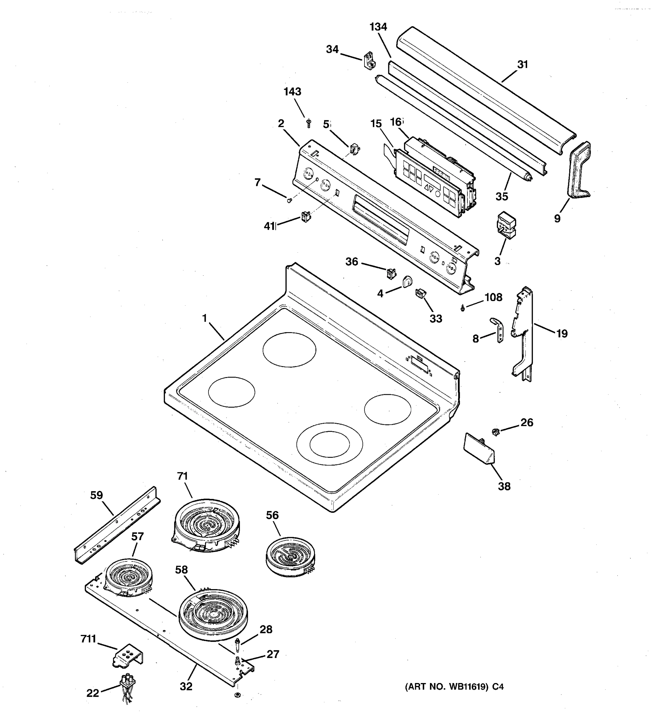 COOKTOP & CONTROL PANEL