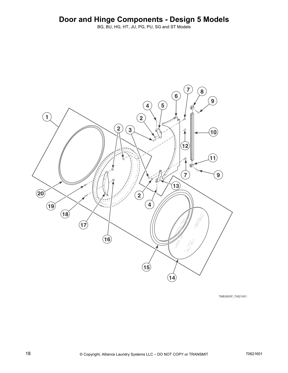 Door and Hinge Components - Design 5 Models
