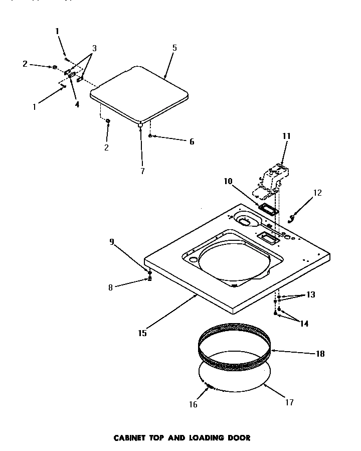 10 - CABINET TOP & LOADING DOOR
