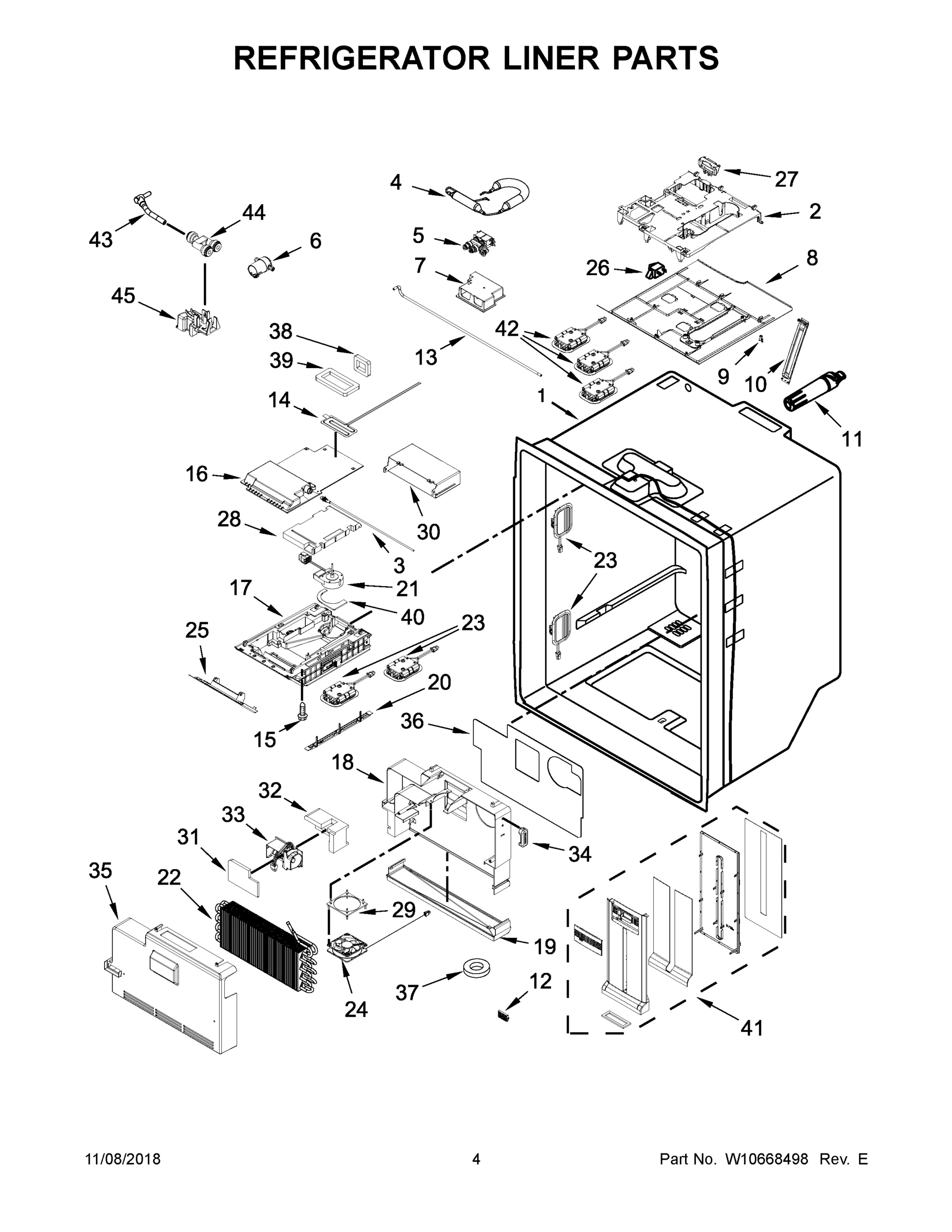 03 - REFRIGERATOR LINER PARTS