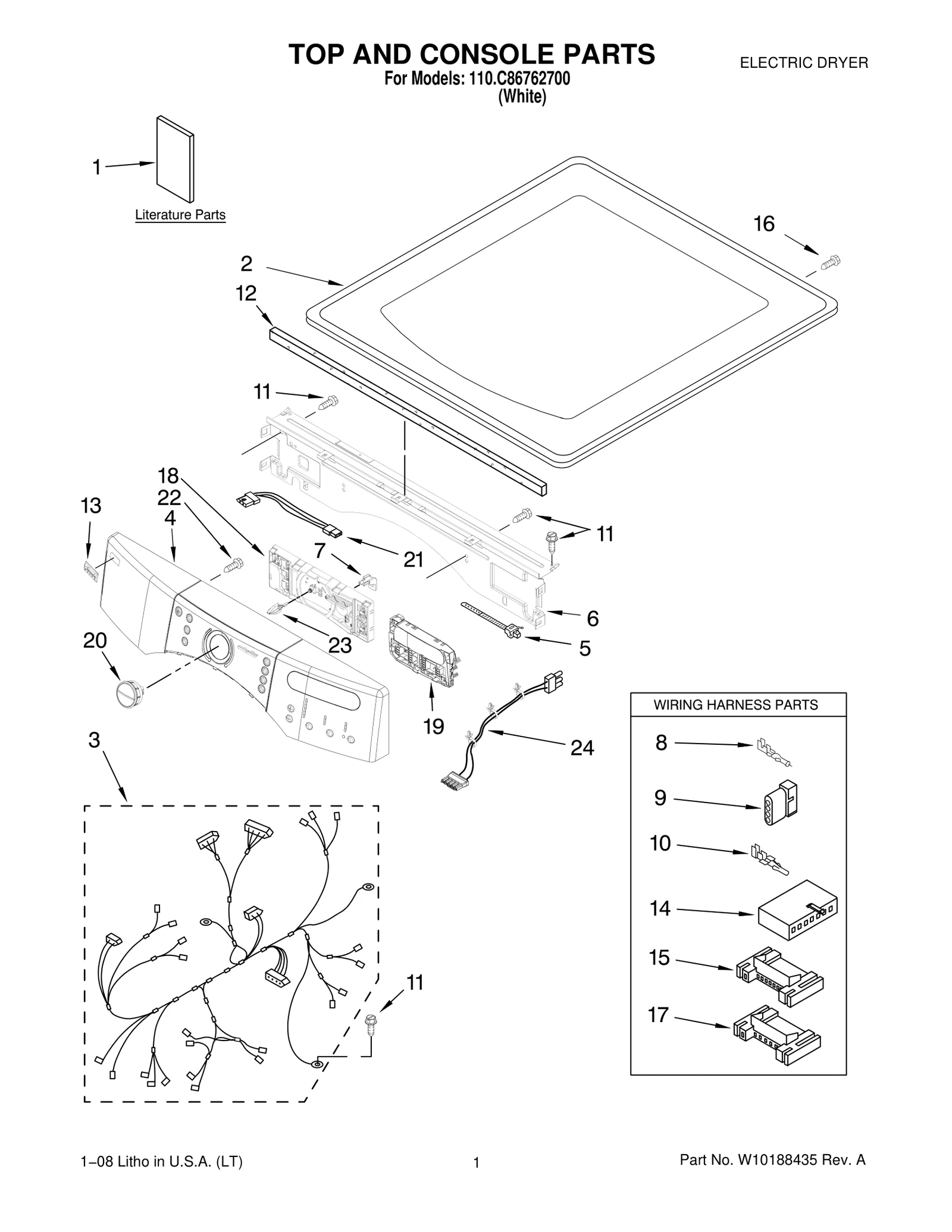 TOP AND CONSOLE PARTS