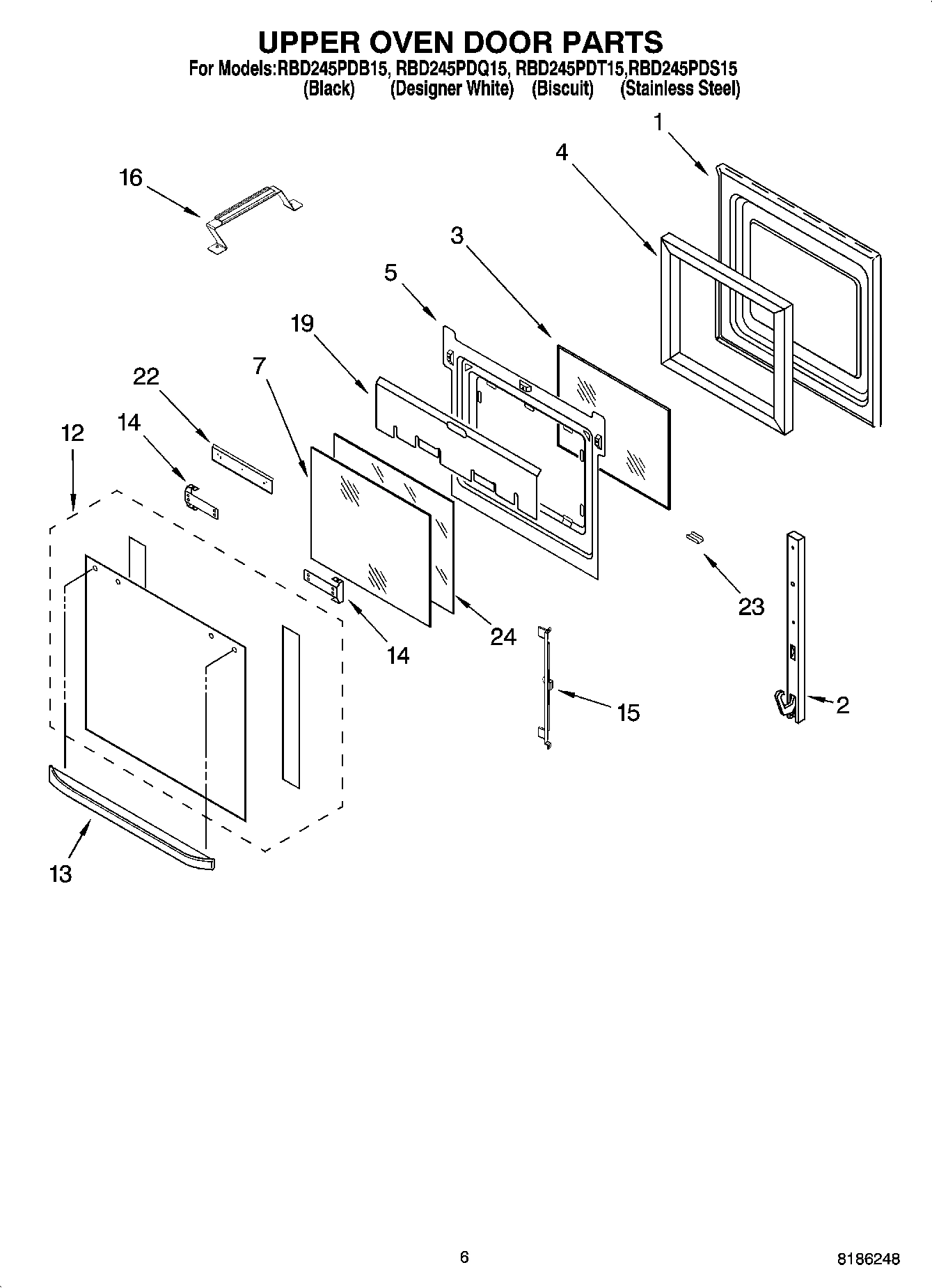 04 - UPPER OVEN DOOR PARTS