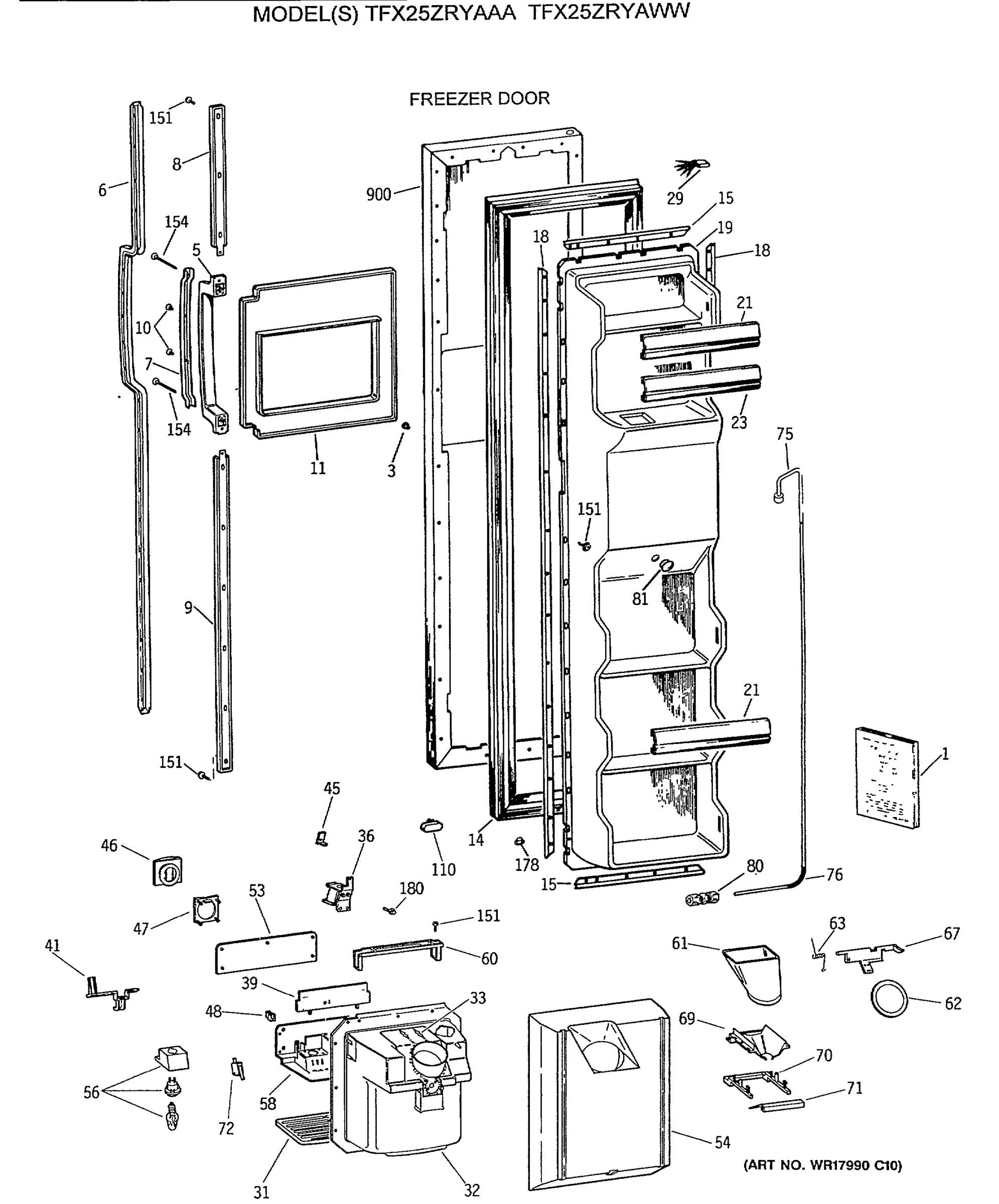FREEZER DOOR