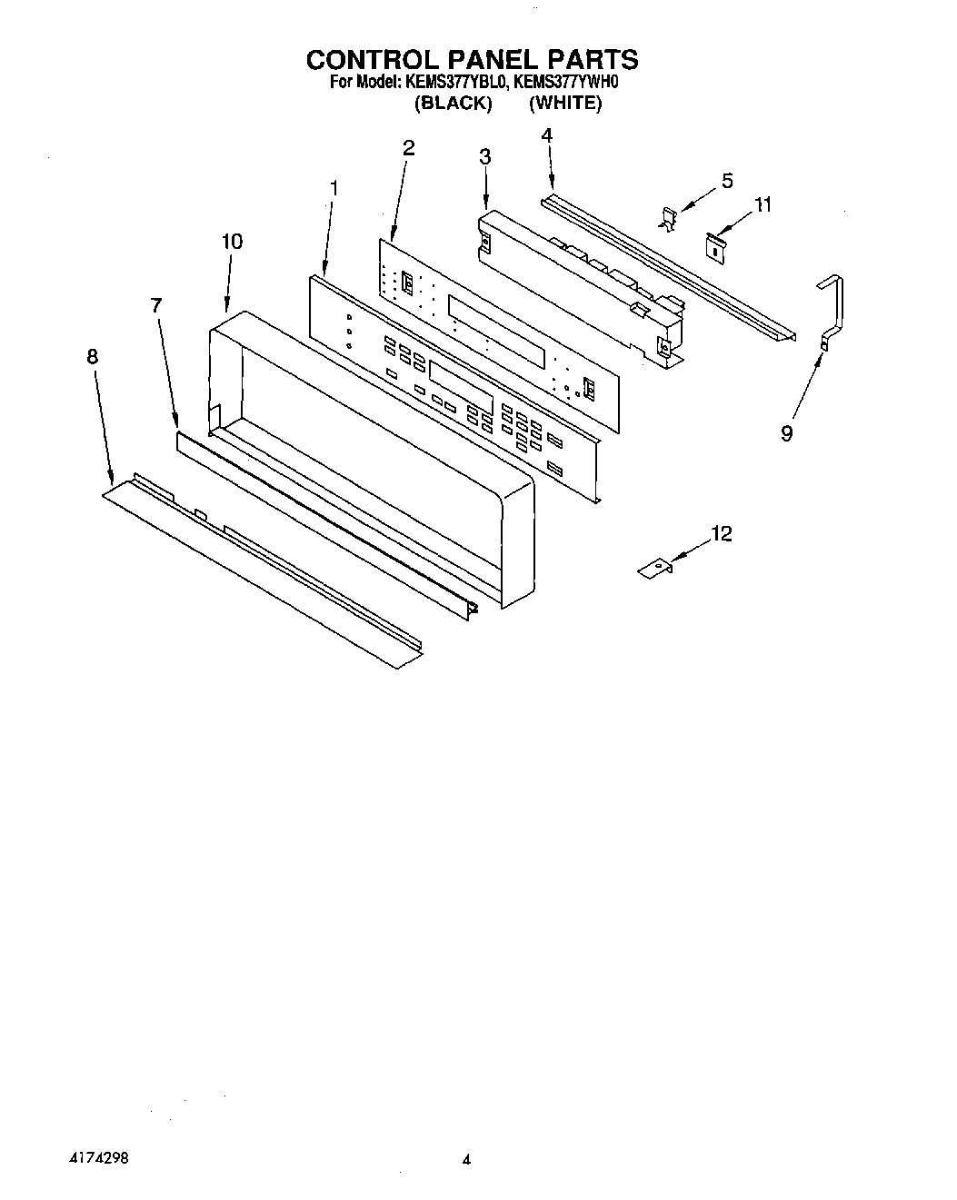 02 - CONTROL PANEL, LIT/OPTIONAL