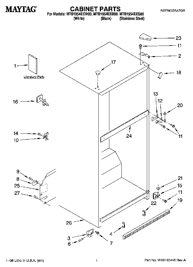 01 - CABINET PARTS