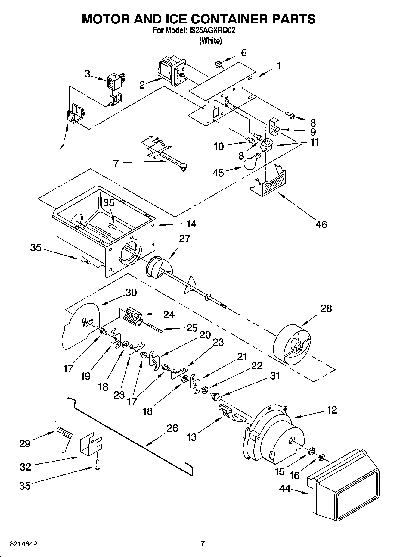 05 - MOTOR AND ICE CONTAINER PARTS