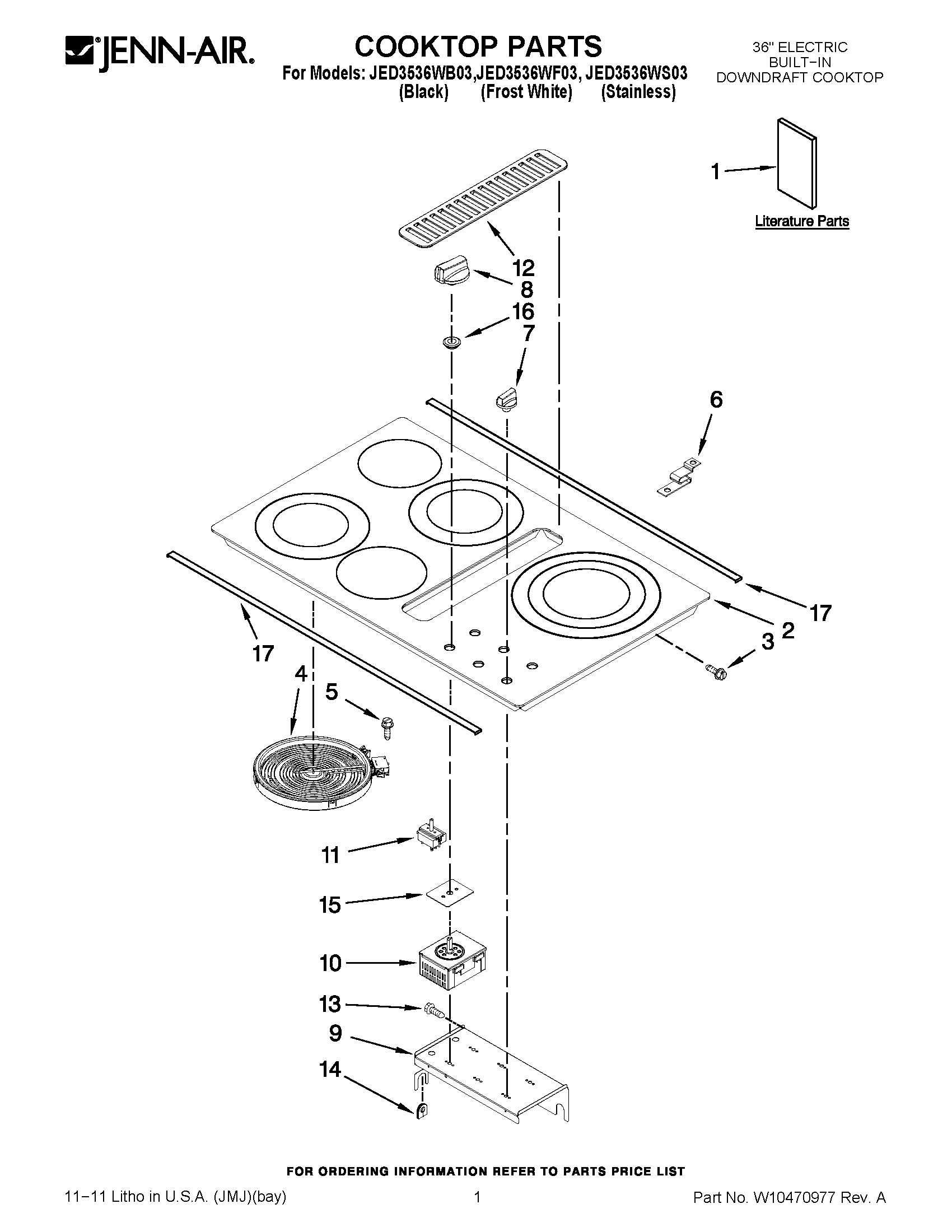 01 - COOKTOP PARTS
