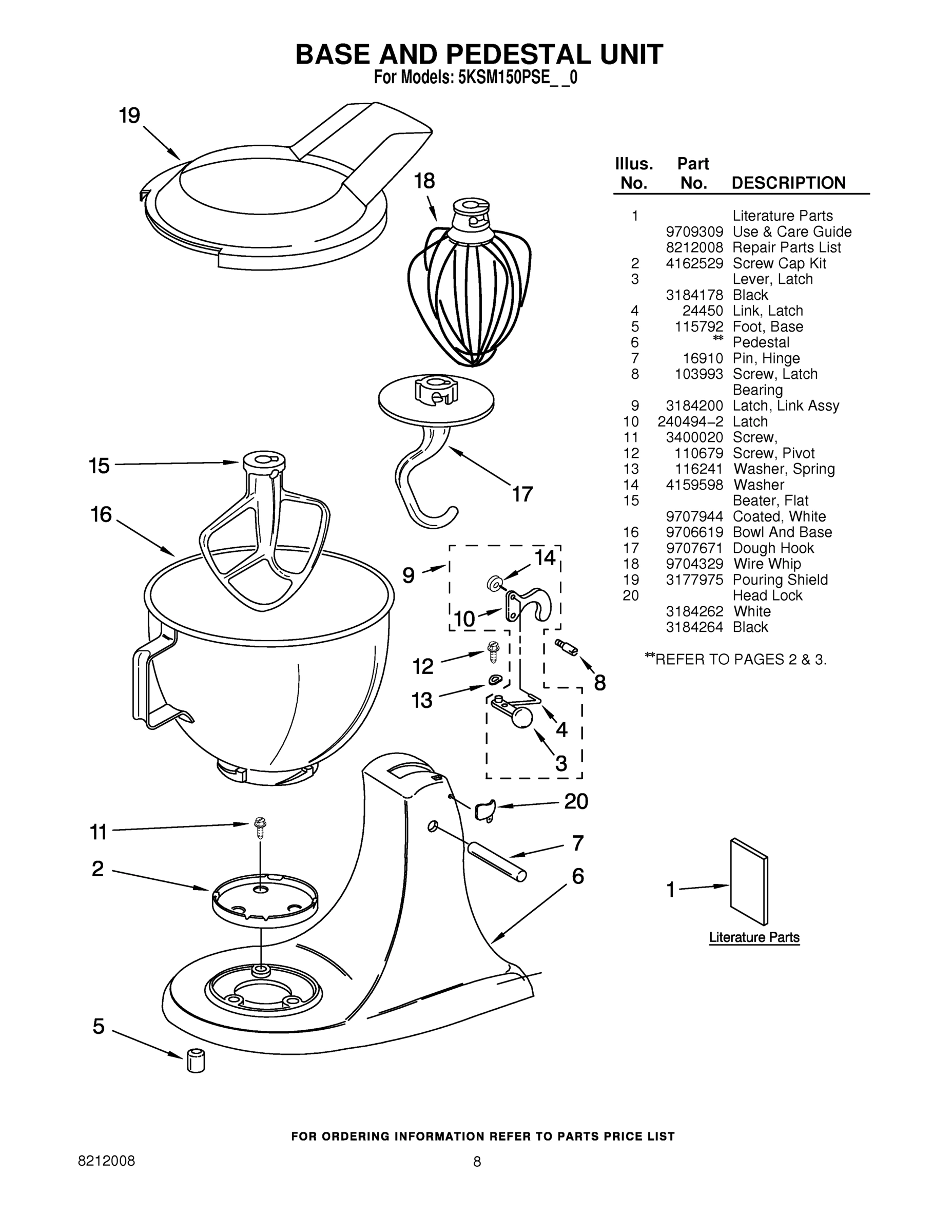 04 - BASE AND PEDESTAL UNIT - ACCESSORY PARTS