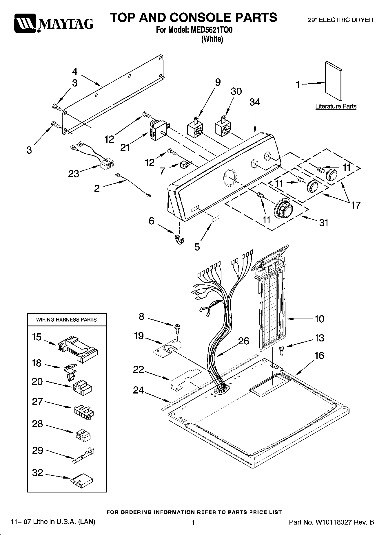 01 - TOP AND CONSOLE PARTS