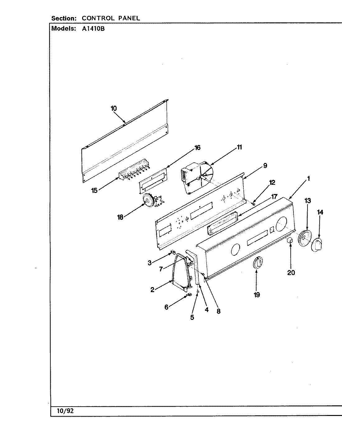 02 - CONTROL PANEL (A1410B ORIG. REV. A)