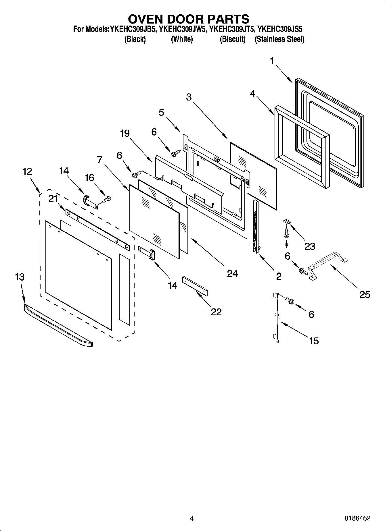 03 - OVEN DOOR PARTS